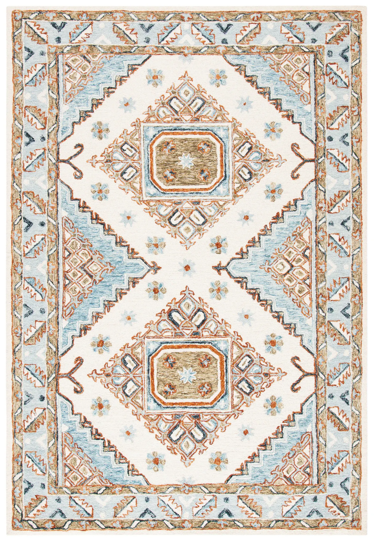 Capri Double Medallion Hand-Tufted Wool Rug