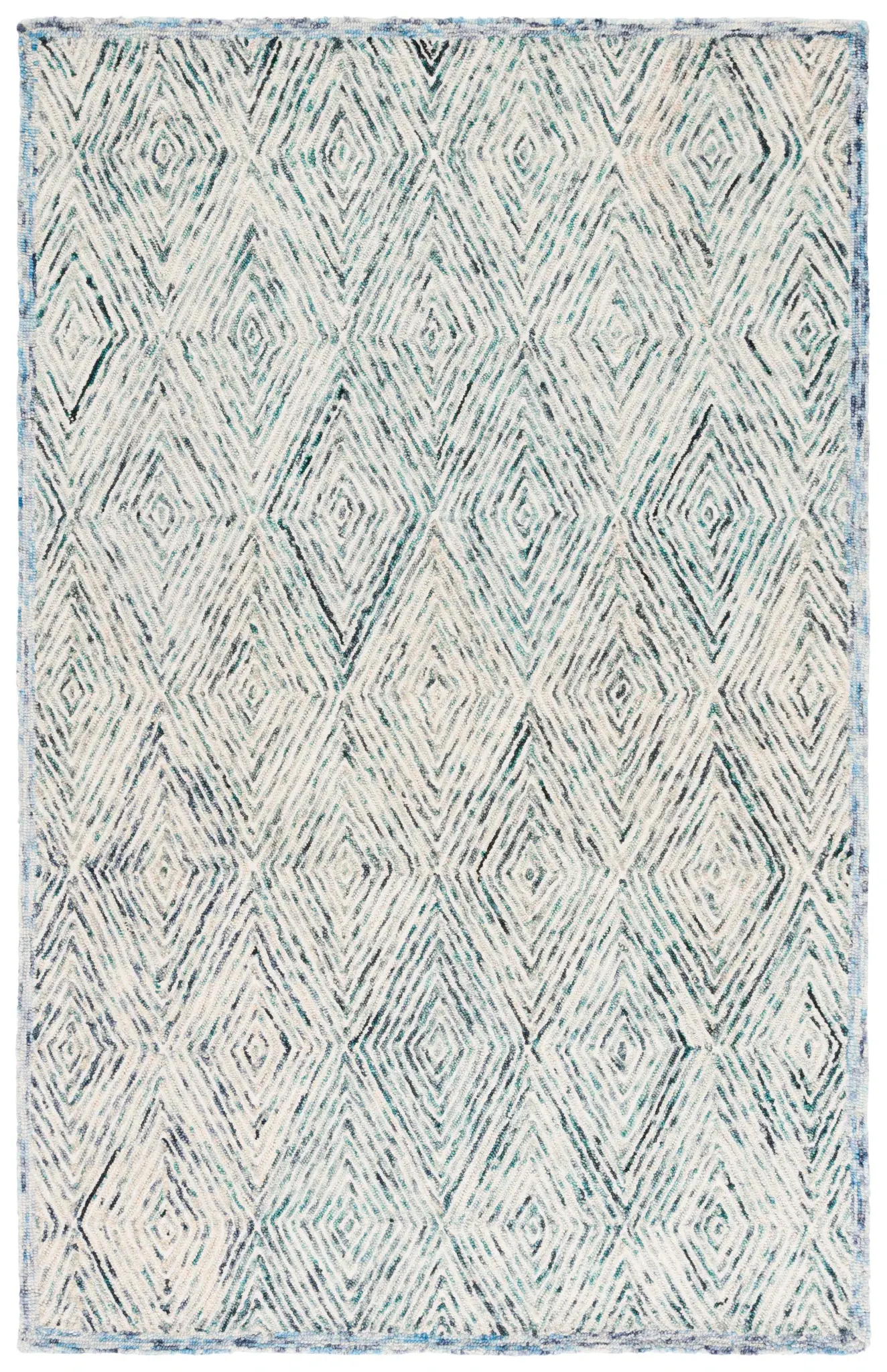 Capri Concentric Diamond Hand-Tufted Wool Rug