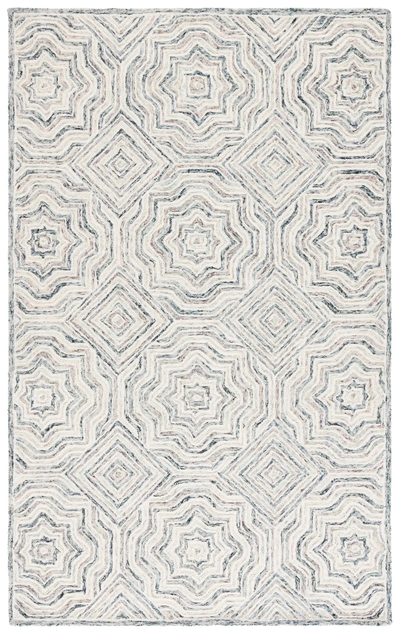 Capri Diamond Lattice Hand-Tufted Wool Rug