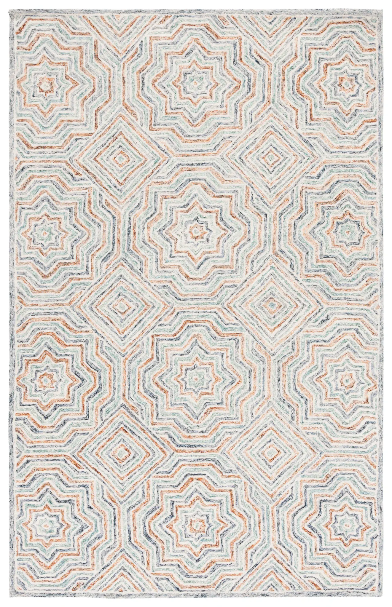 Capri Diamond Lattice Hand-Tufted Wool Rug