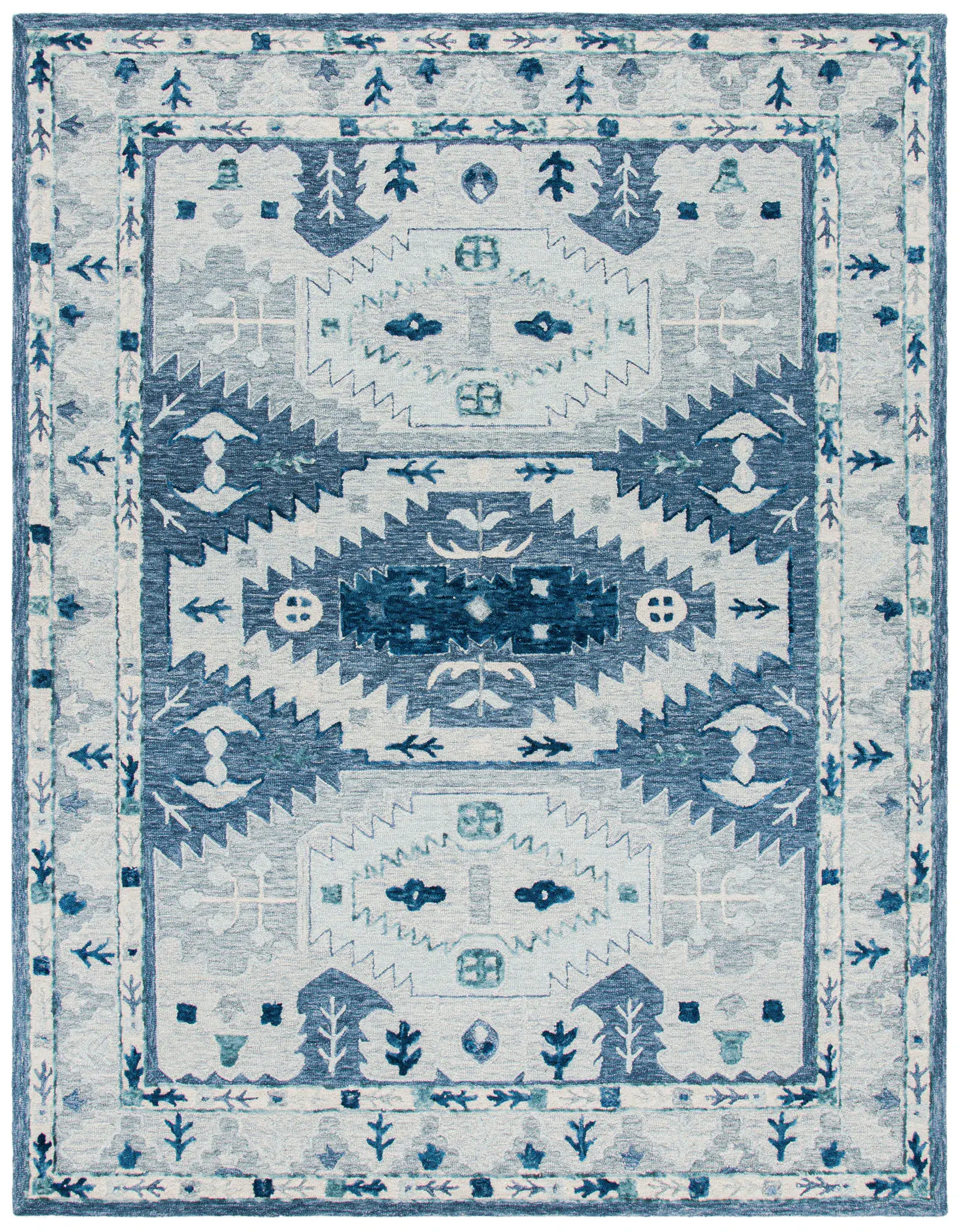 Capri Geometric Medallion Hand-Tufted Wool Rug