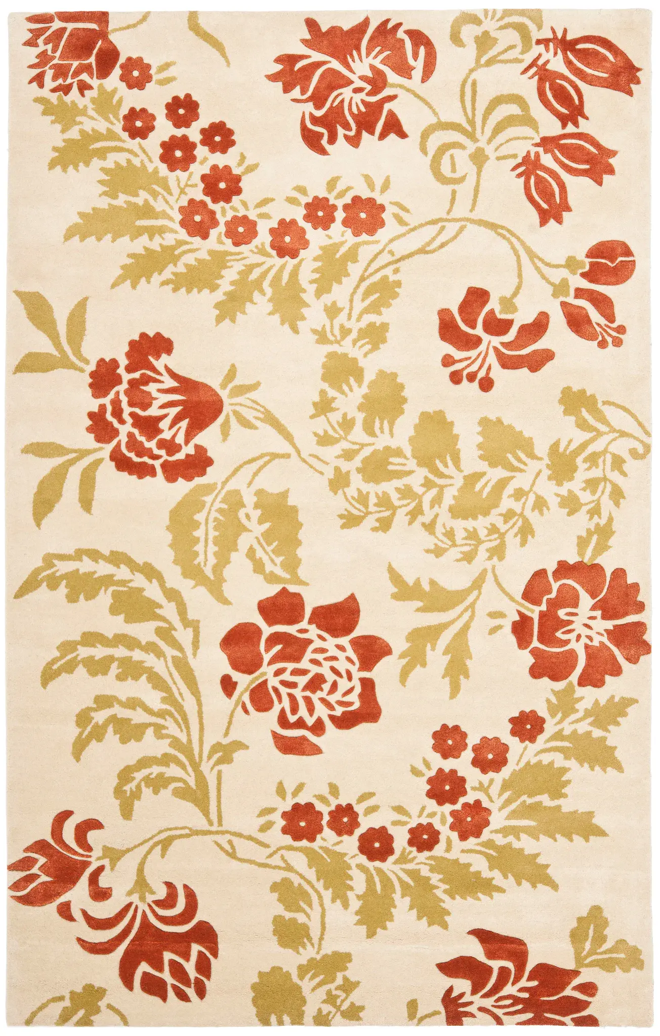 Capri Floral Vine Hand-Tufted Wool Rug