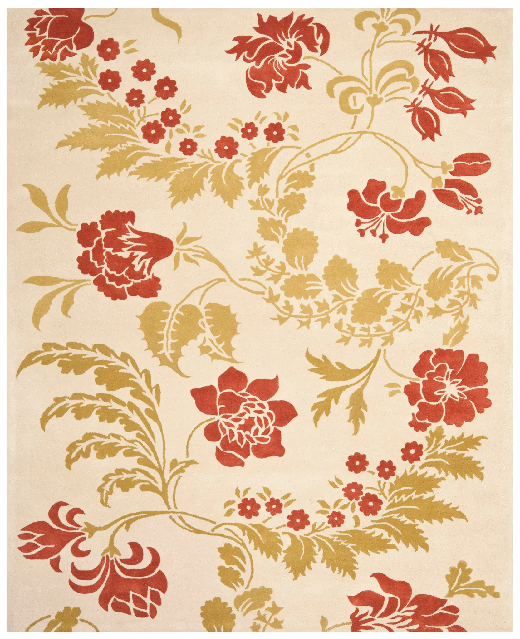 Capri Floral Vine Hand-Tufted Wool Rug