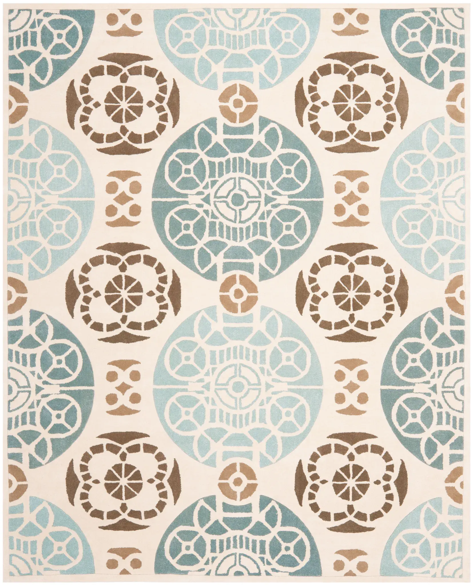 Capri Circular Medallion Hand-Tufted Wool Rug