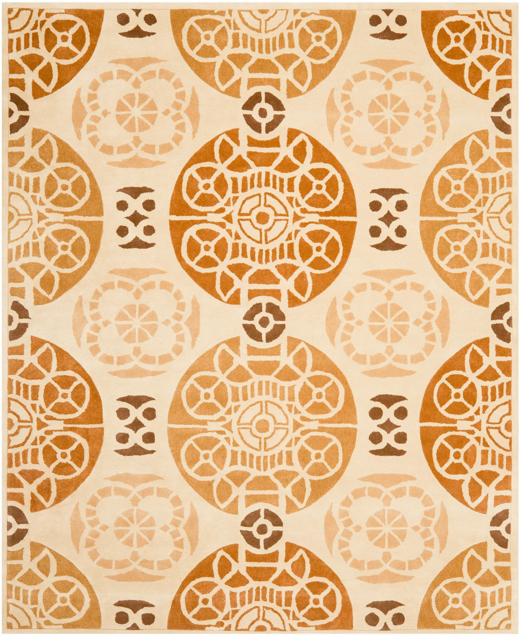 Capri Circular Medallion Hand-Tufted Wool Rug