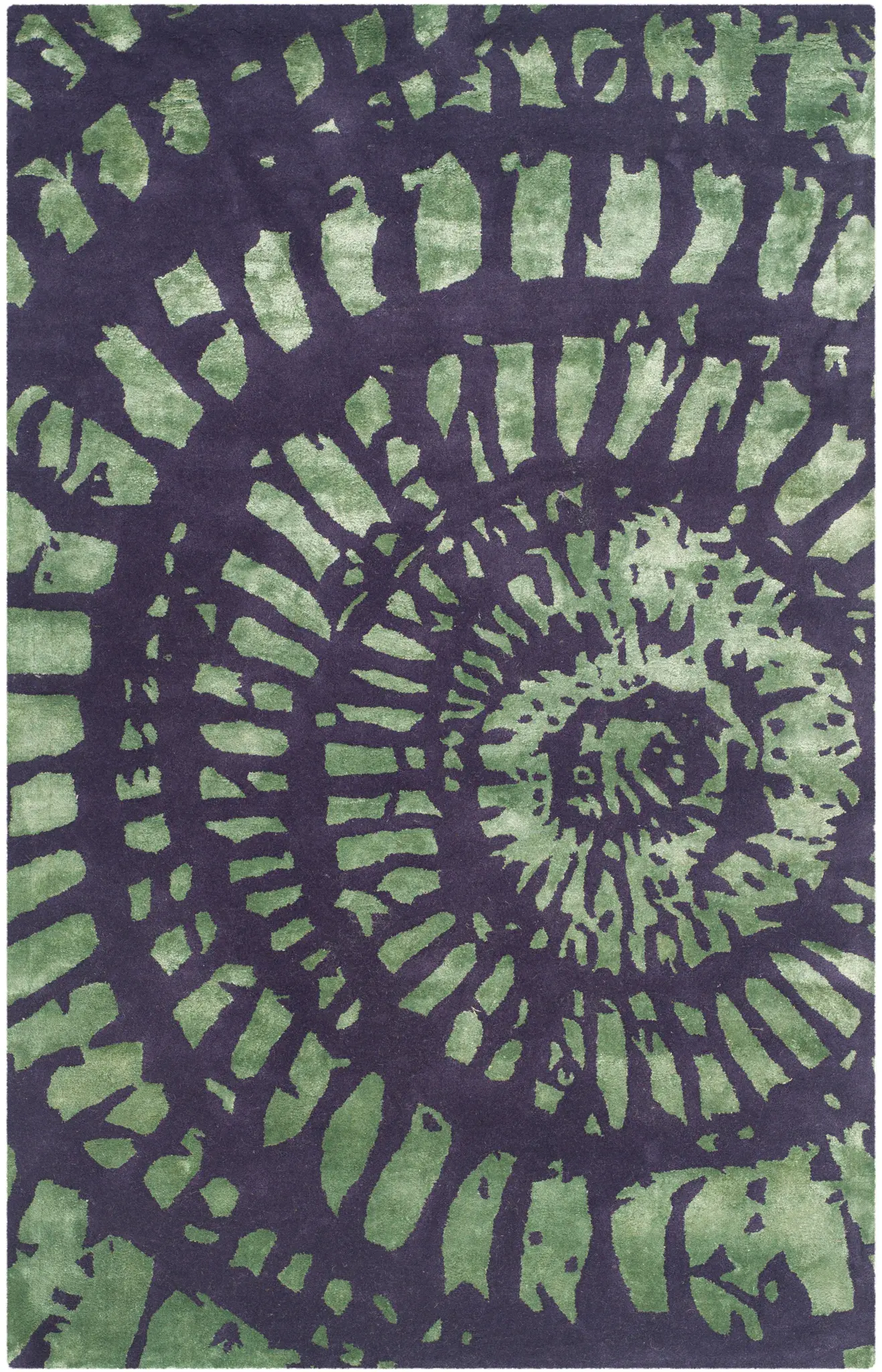 Capri Concentric Dashes Hand-Tufted Wool Rug