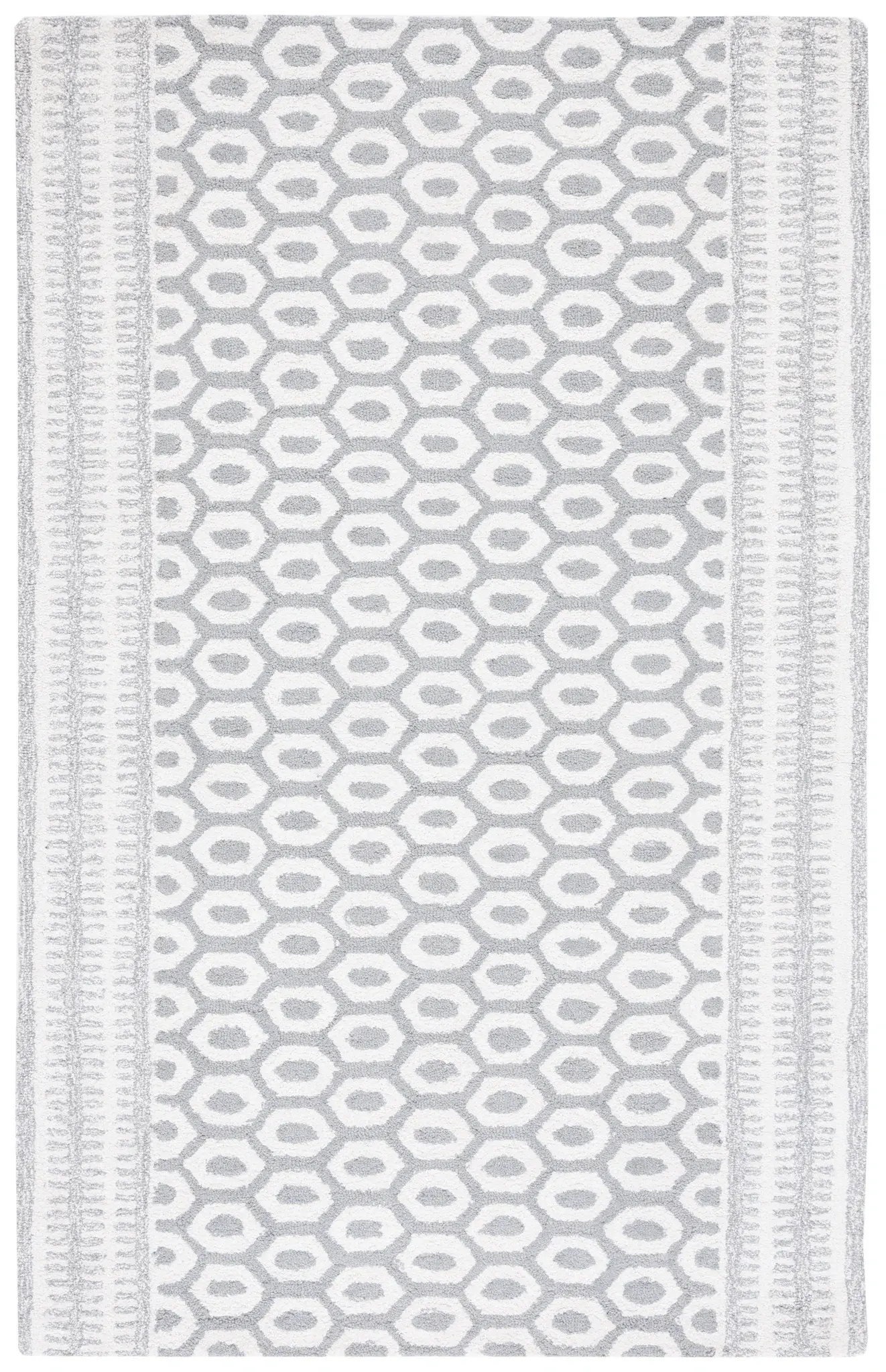 Capri Hexagon Border Hand-Tufted Rug