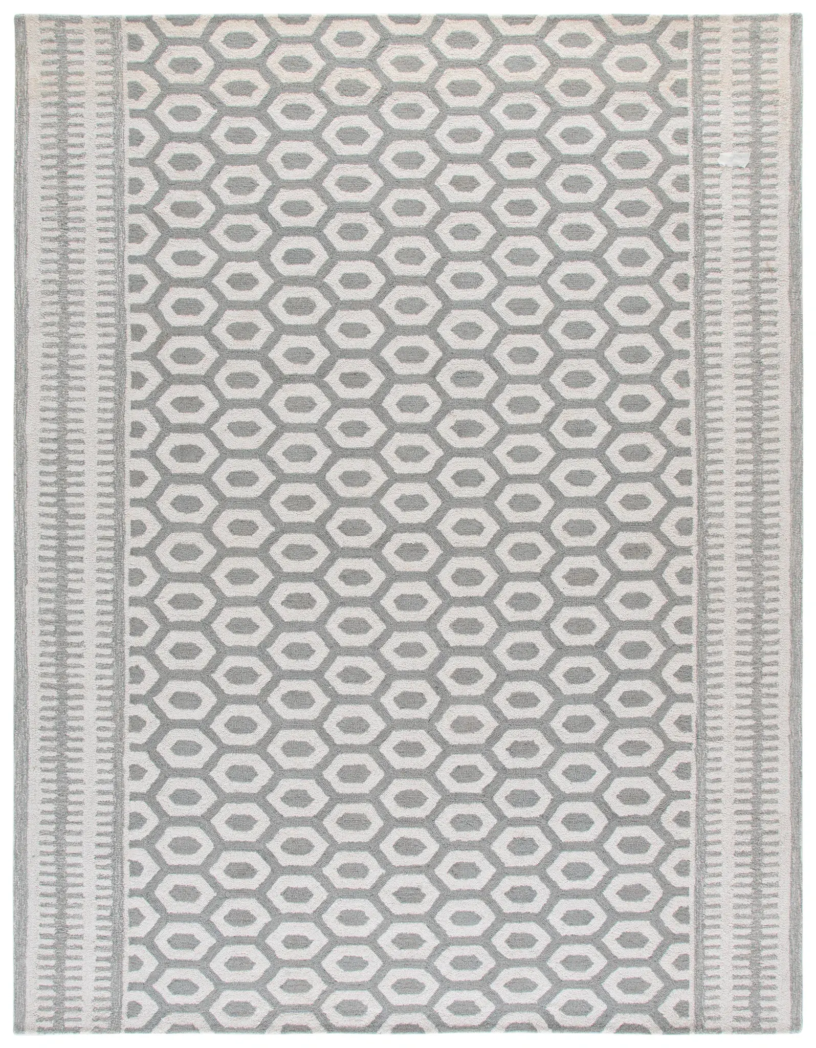 Capri Hexagon Border Hand-Tufted Rug