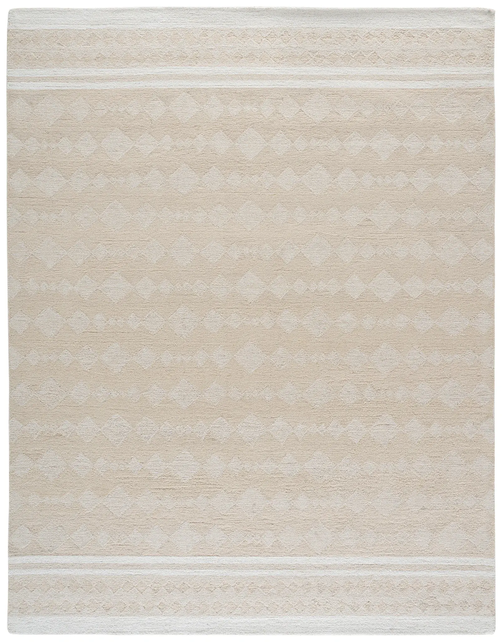 Capri Solid Bordered Hand-Tufted Rug