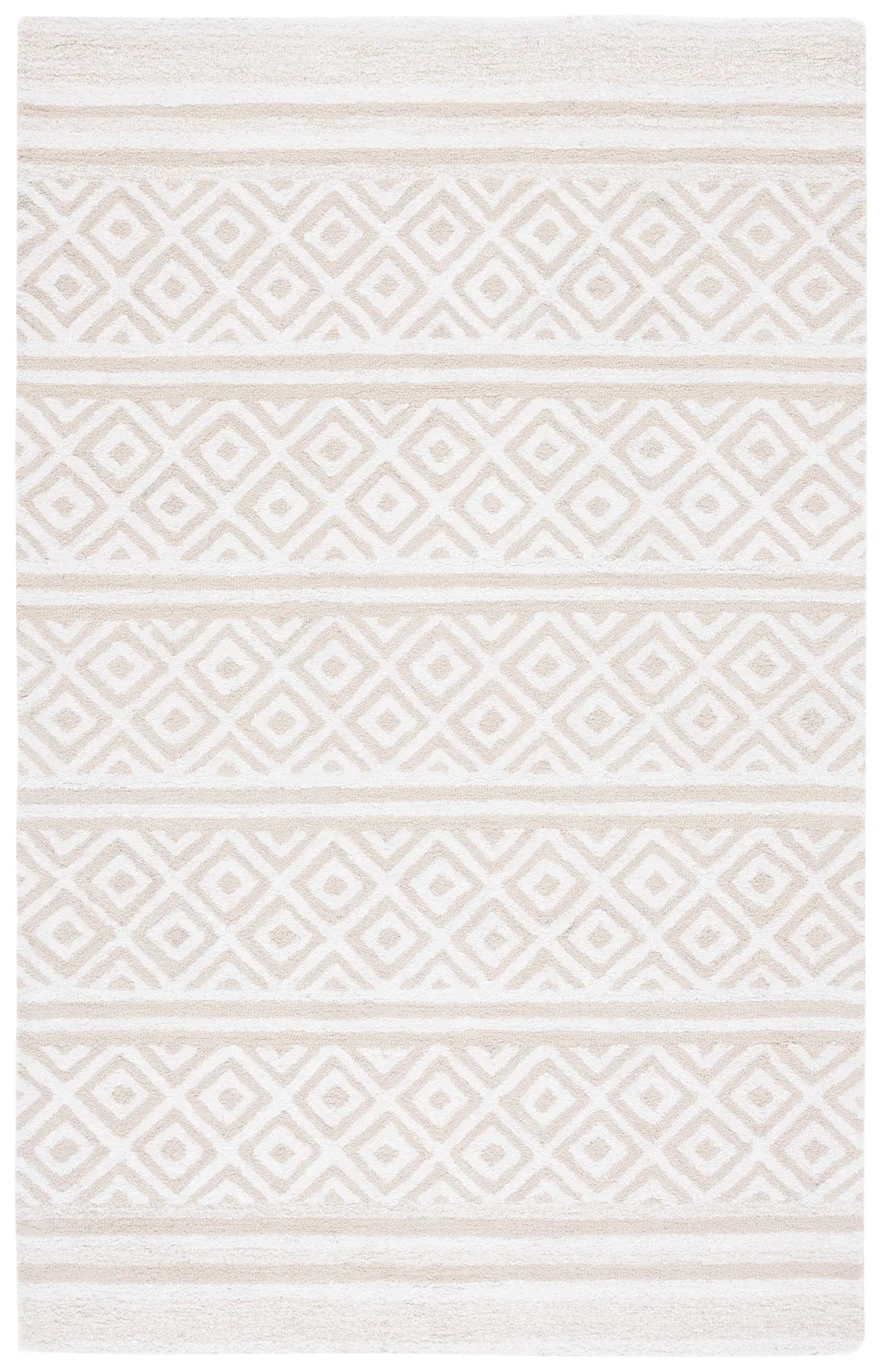 Capri Horizontal Diamond Stripe Hand-Tufted Rug