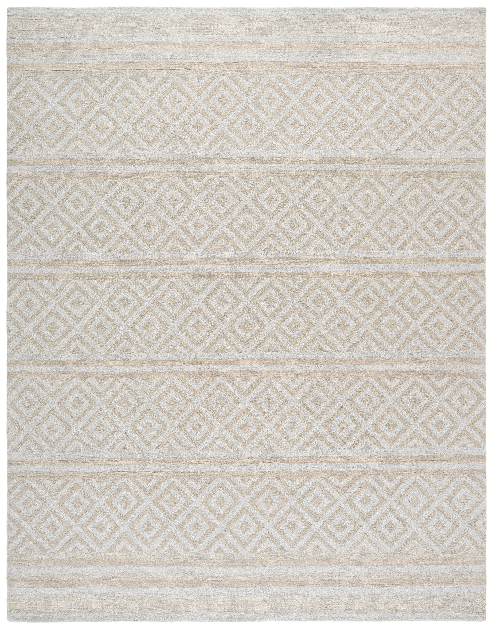 Capri Horizontal Diamond Stripe Hand-Tufted Rug