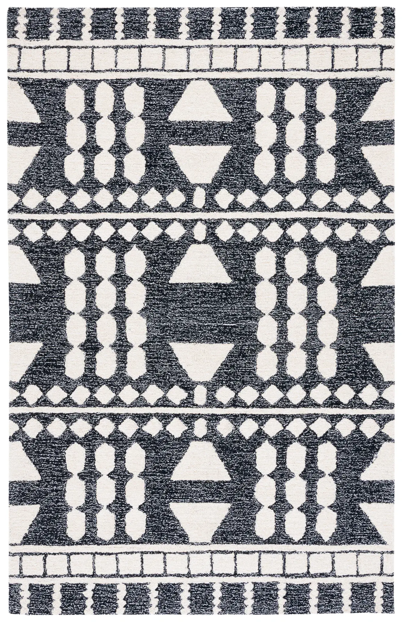 Capri Tribal Banded Hand-Tufted Rug
