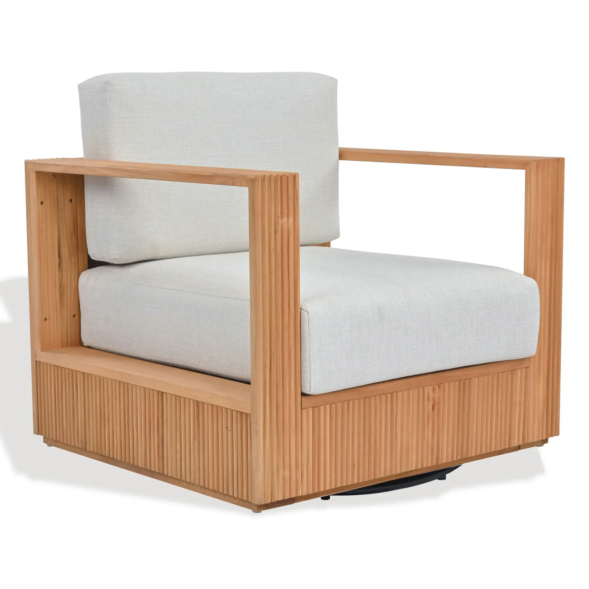 St Lucia Teakwood Swivel Chair