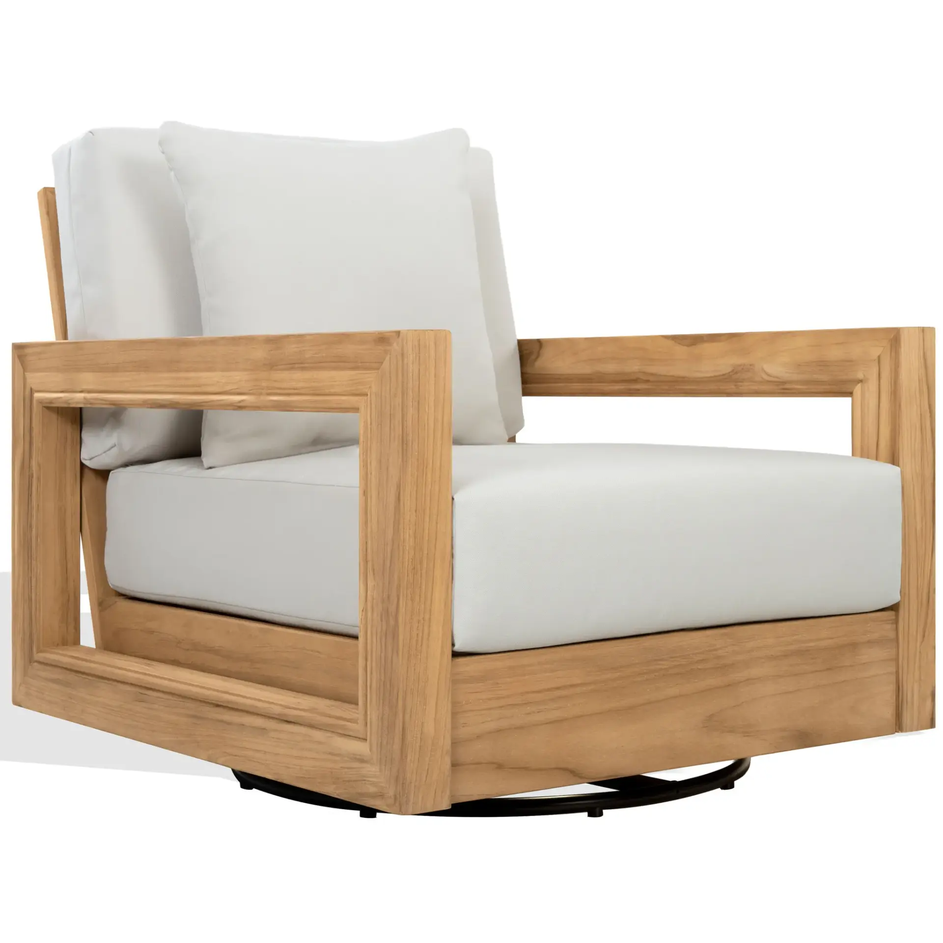 Montford Brazilian Teak Wood Swivel Chair