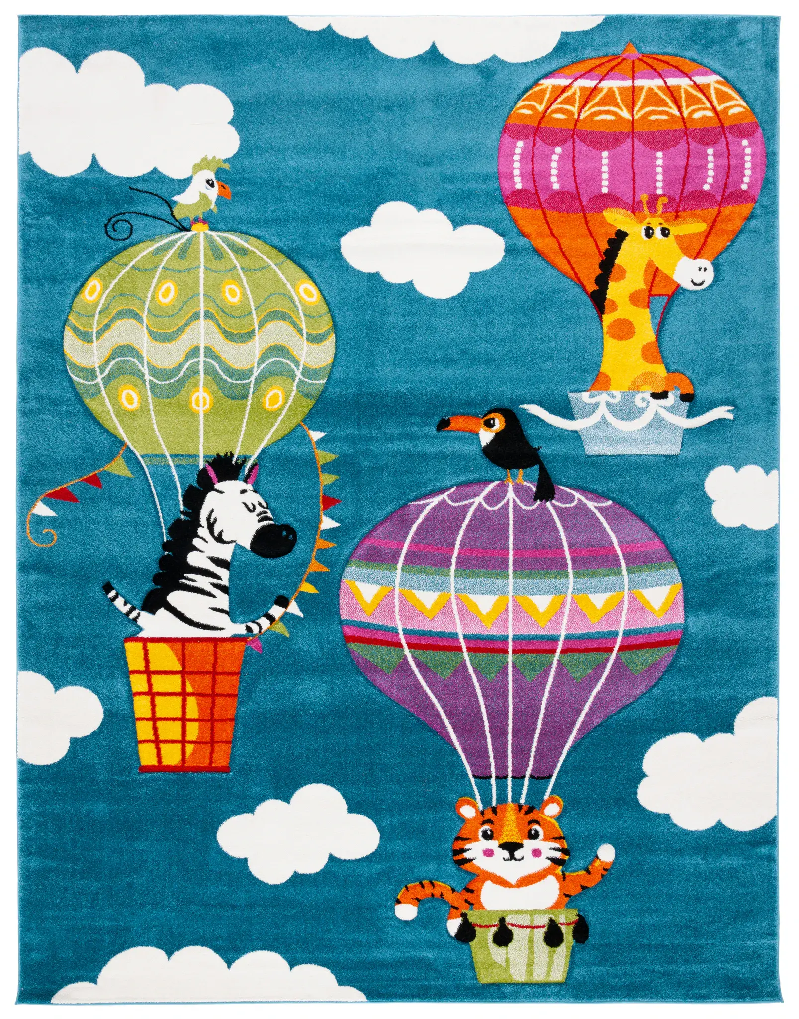 Carousel Kids Hot Air Balloon Rug