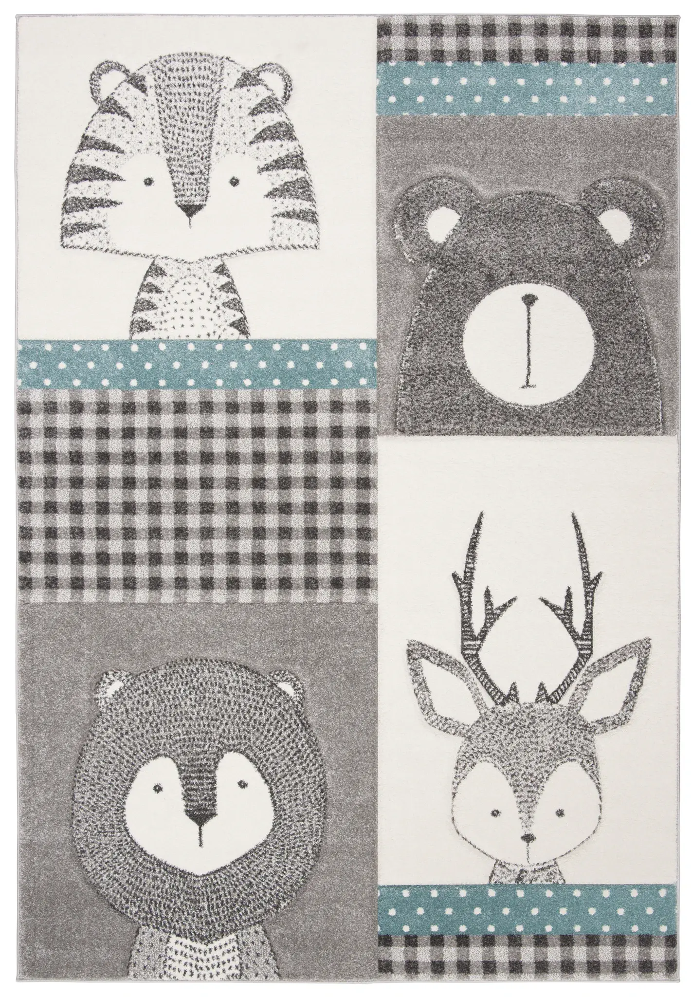 Carousel Kids Paneled Animal Rug