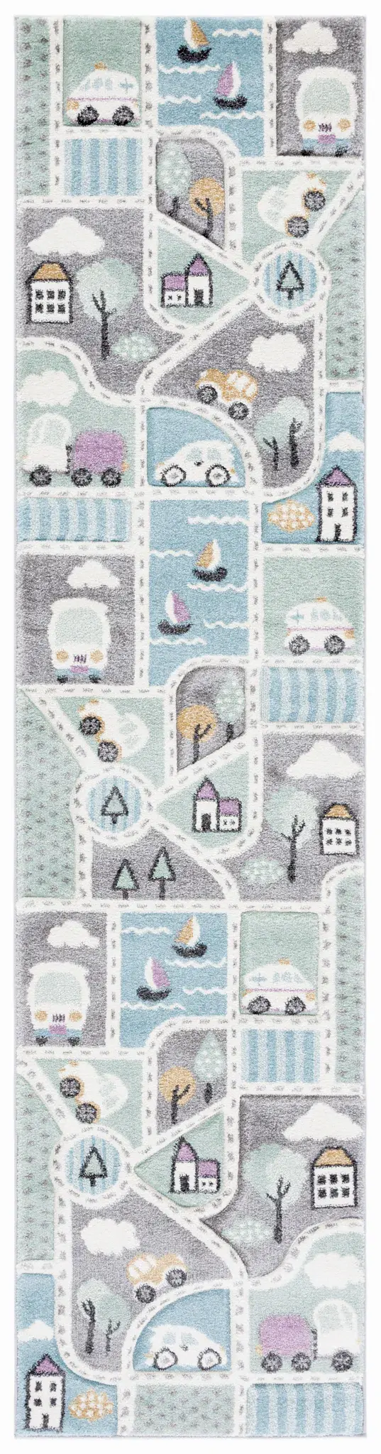 Carousel Kids Road Map Rug