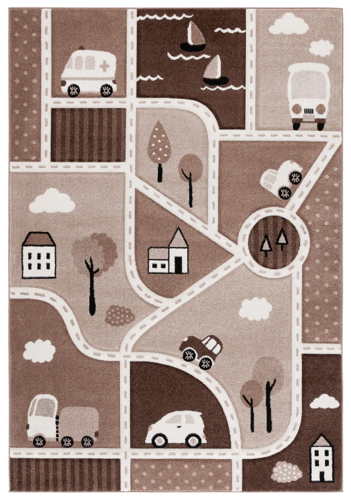 Carousel Kids Road Map Rug