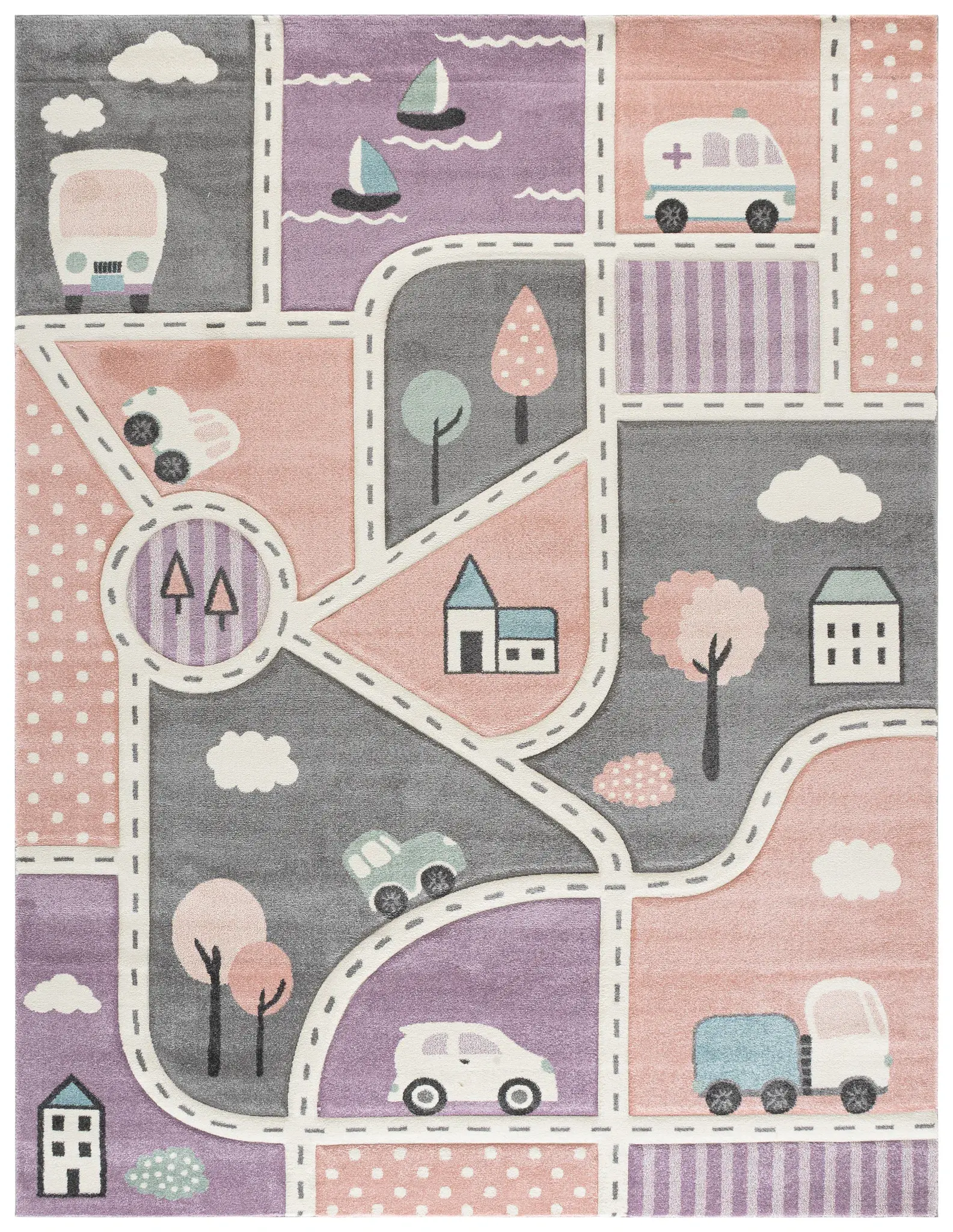 Carousel Kids Road Map Rug