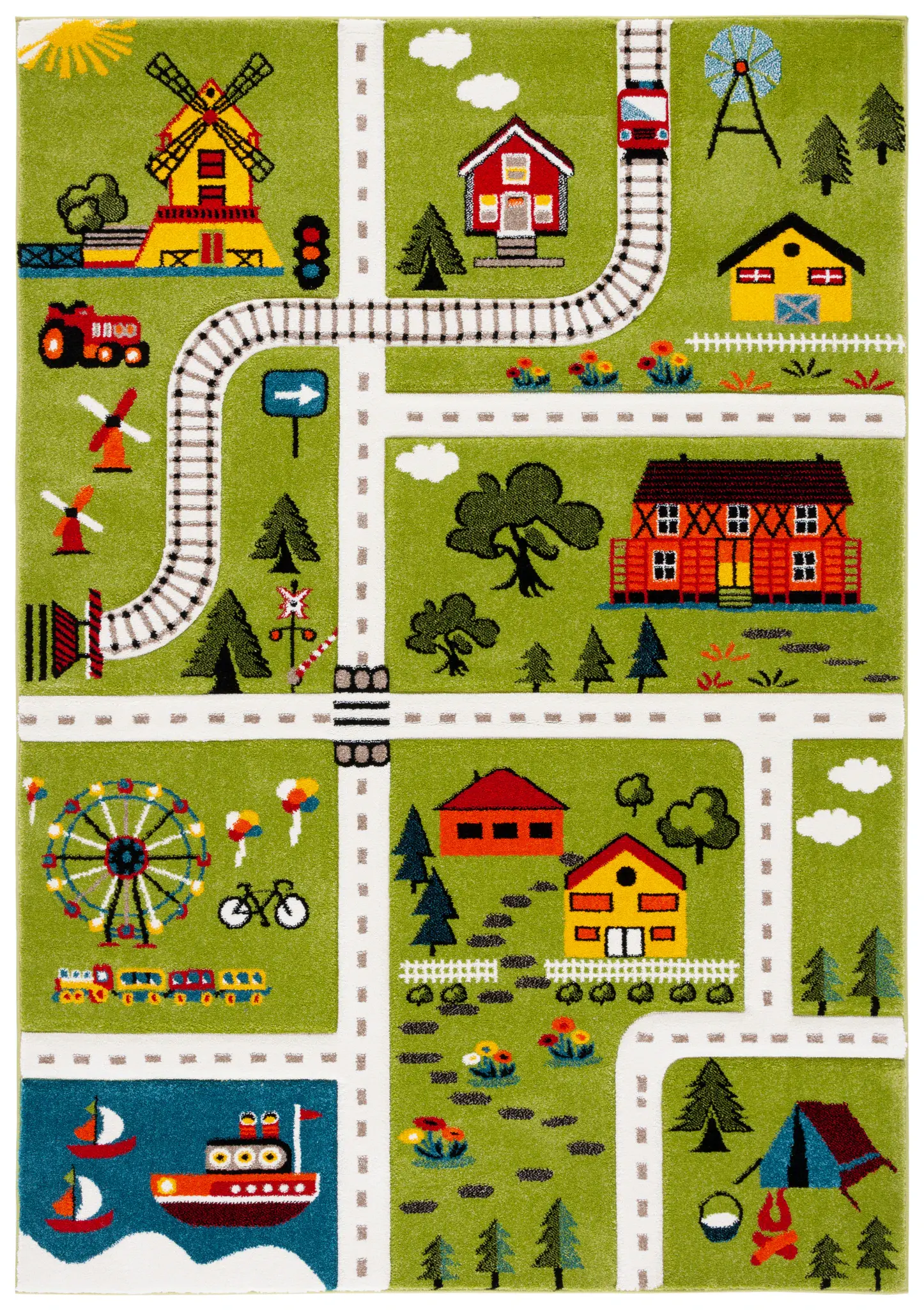 Carousel Kids Village Map Rug