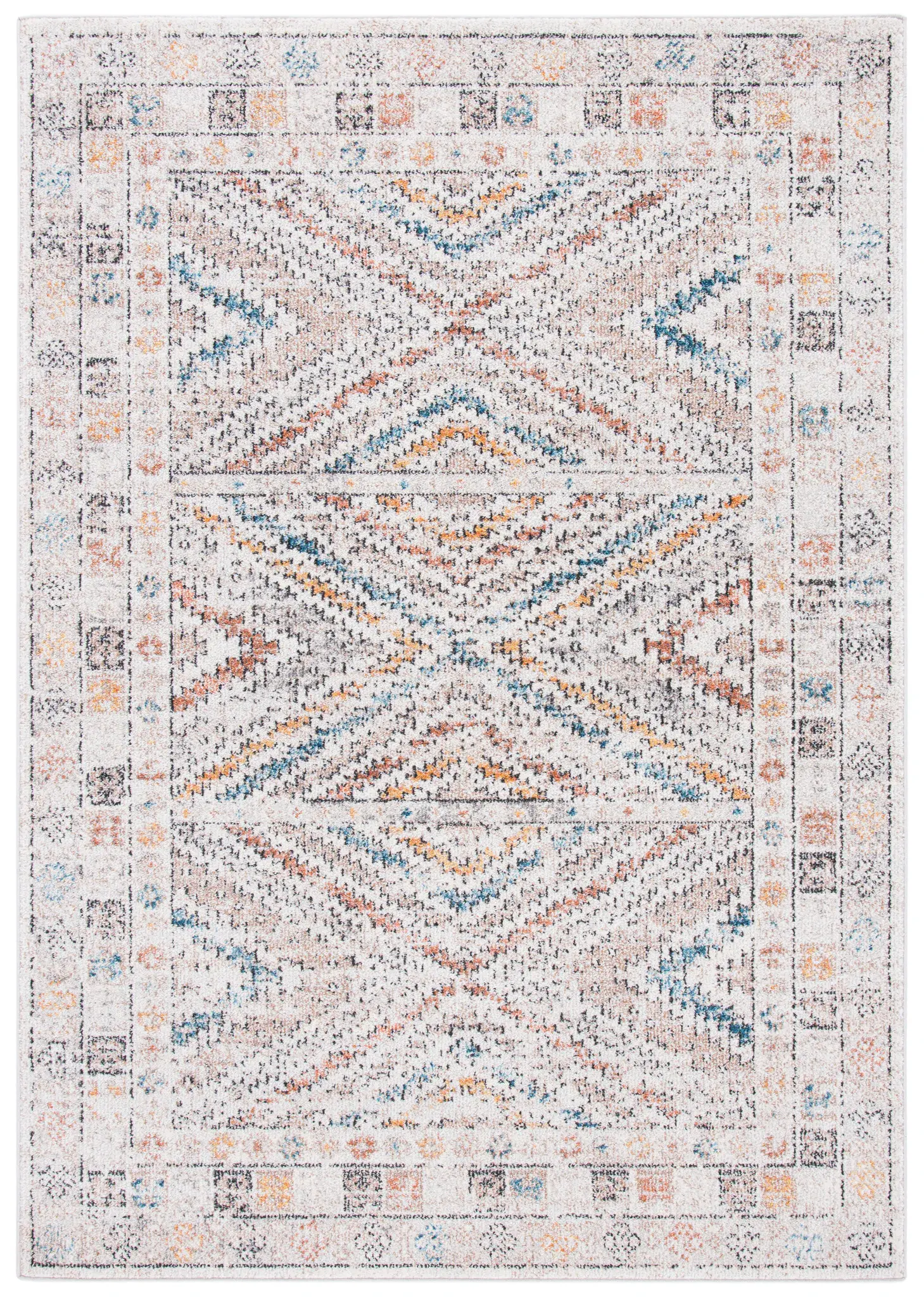 Crystal Distressed Diamond Rug
