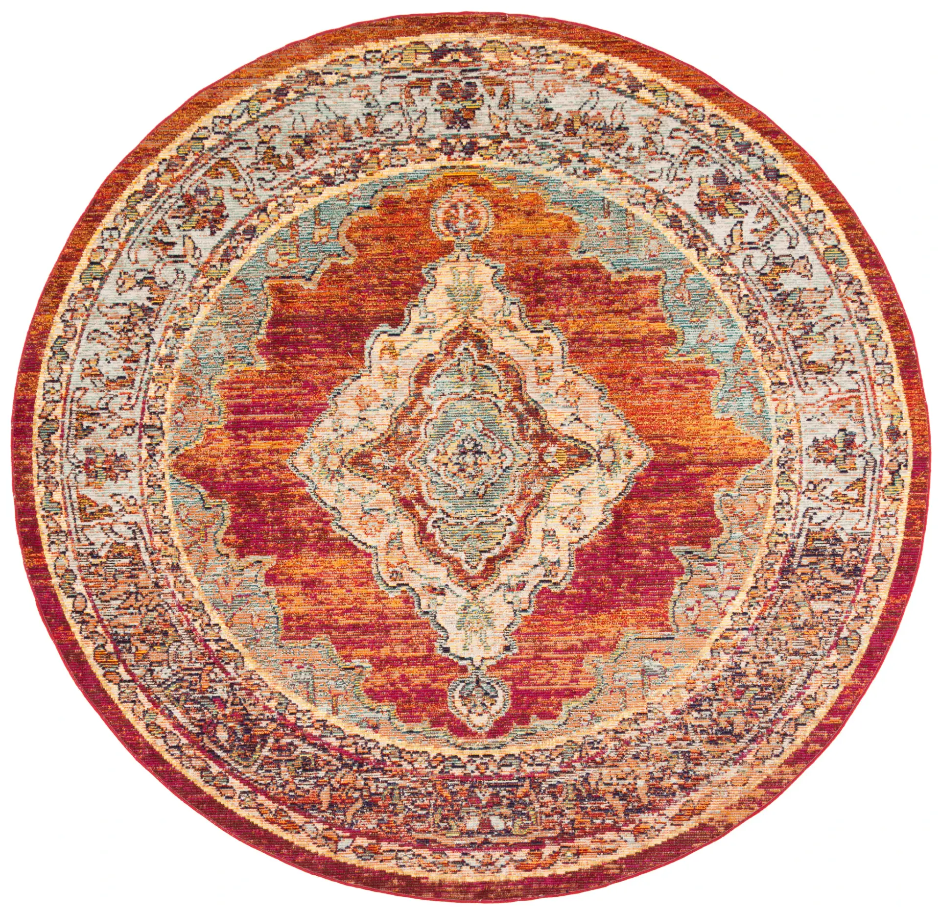 Crystal Medallion Bordered Rug