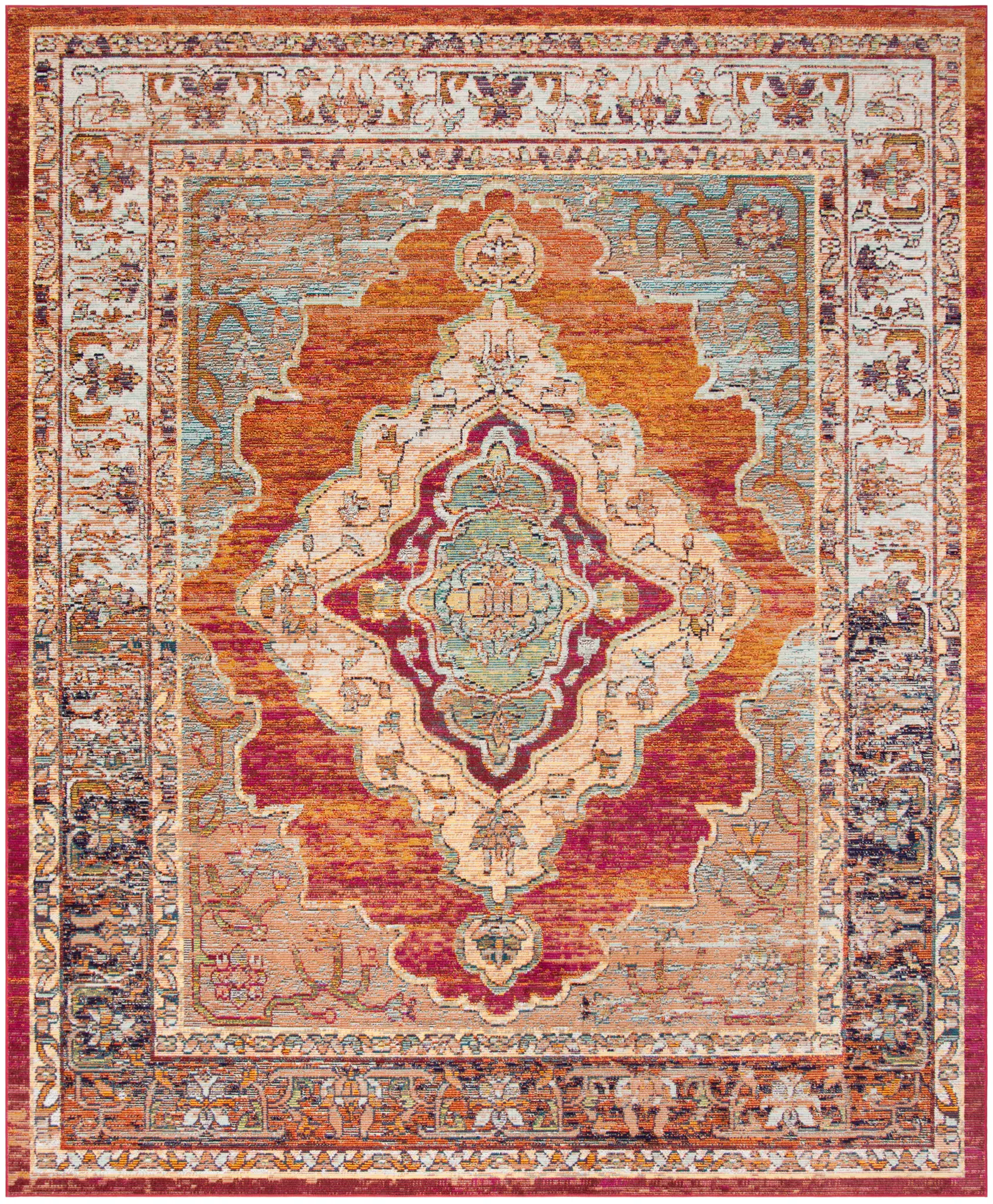 Crystal Medallion Bordered Rug