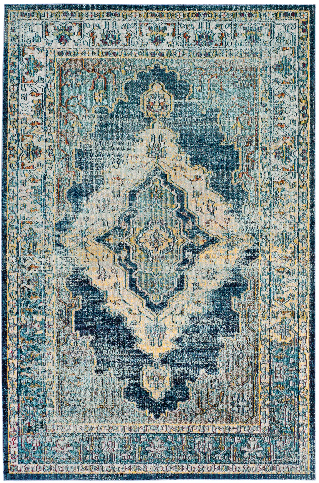 Crystal Medallion Bordered Rug