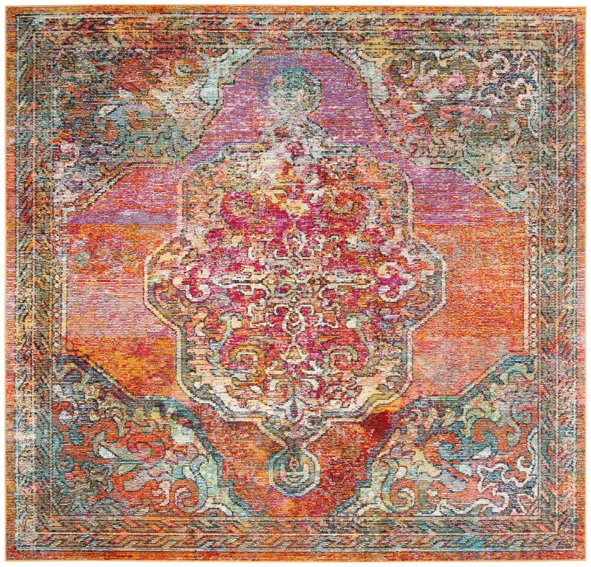 Crystal Baroque Medallion Rug