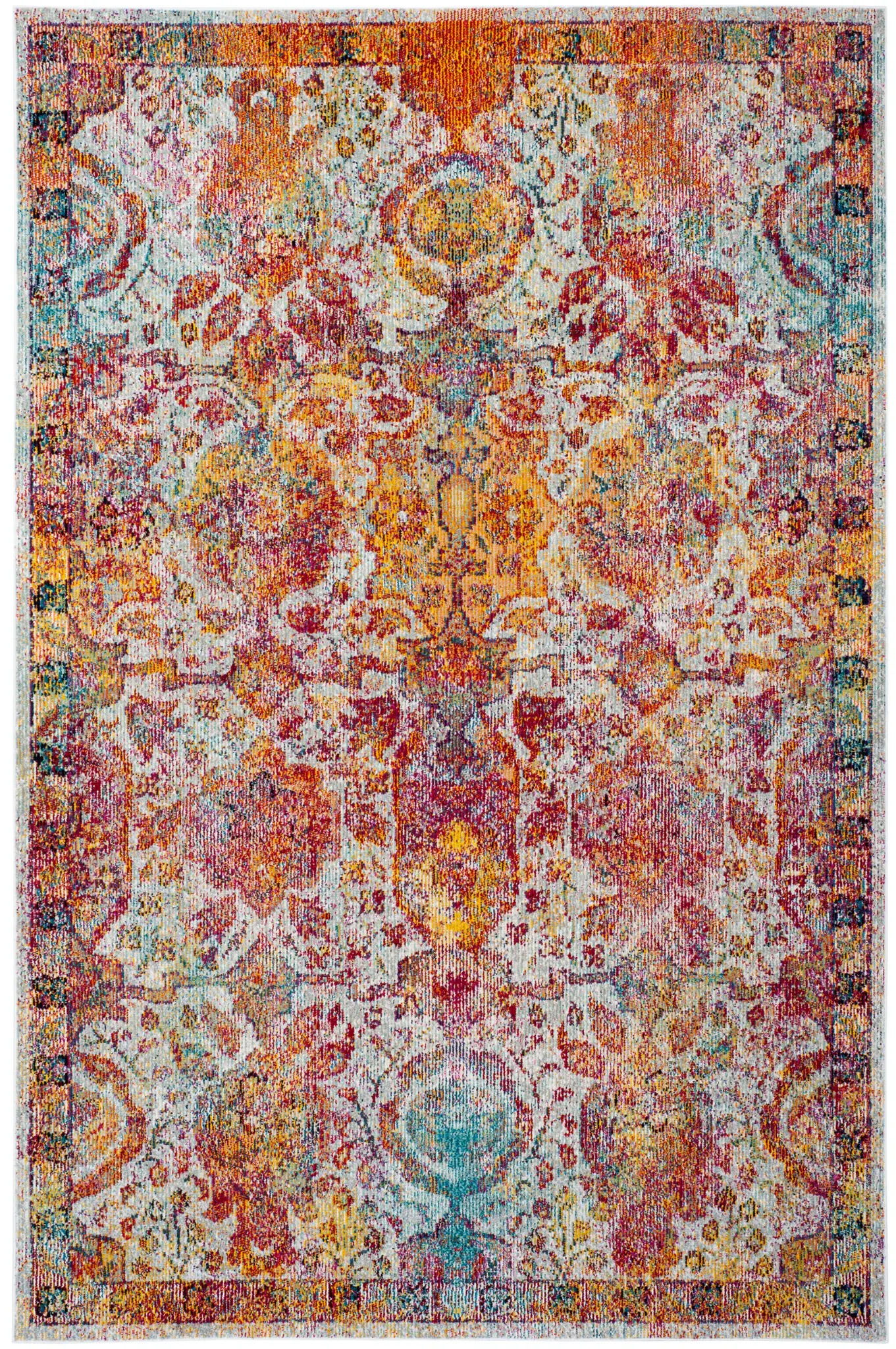Crystal Distressed Floral Rug