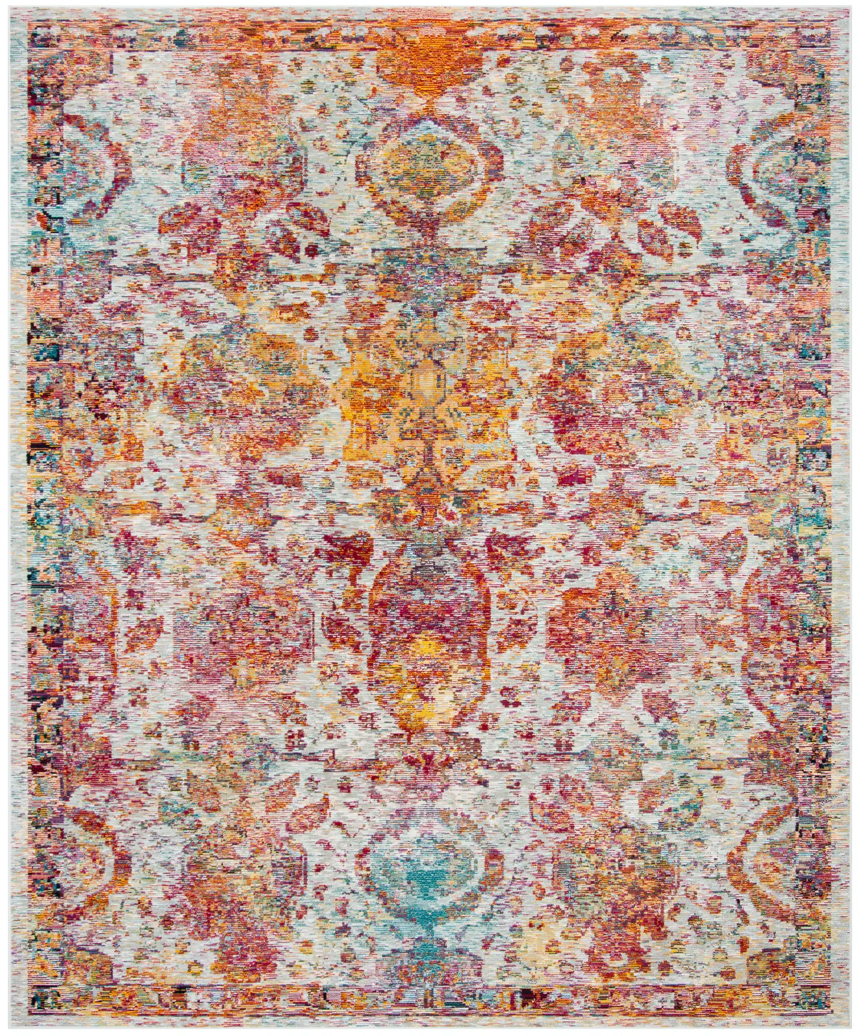 Crystal Distressed Floral Rug
