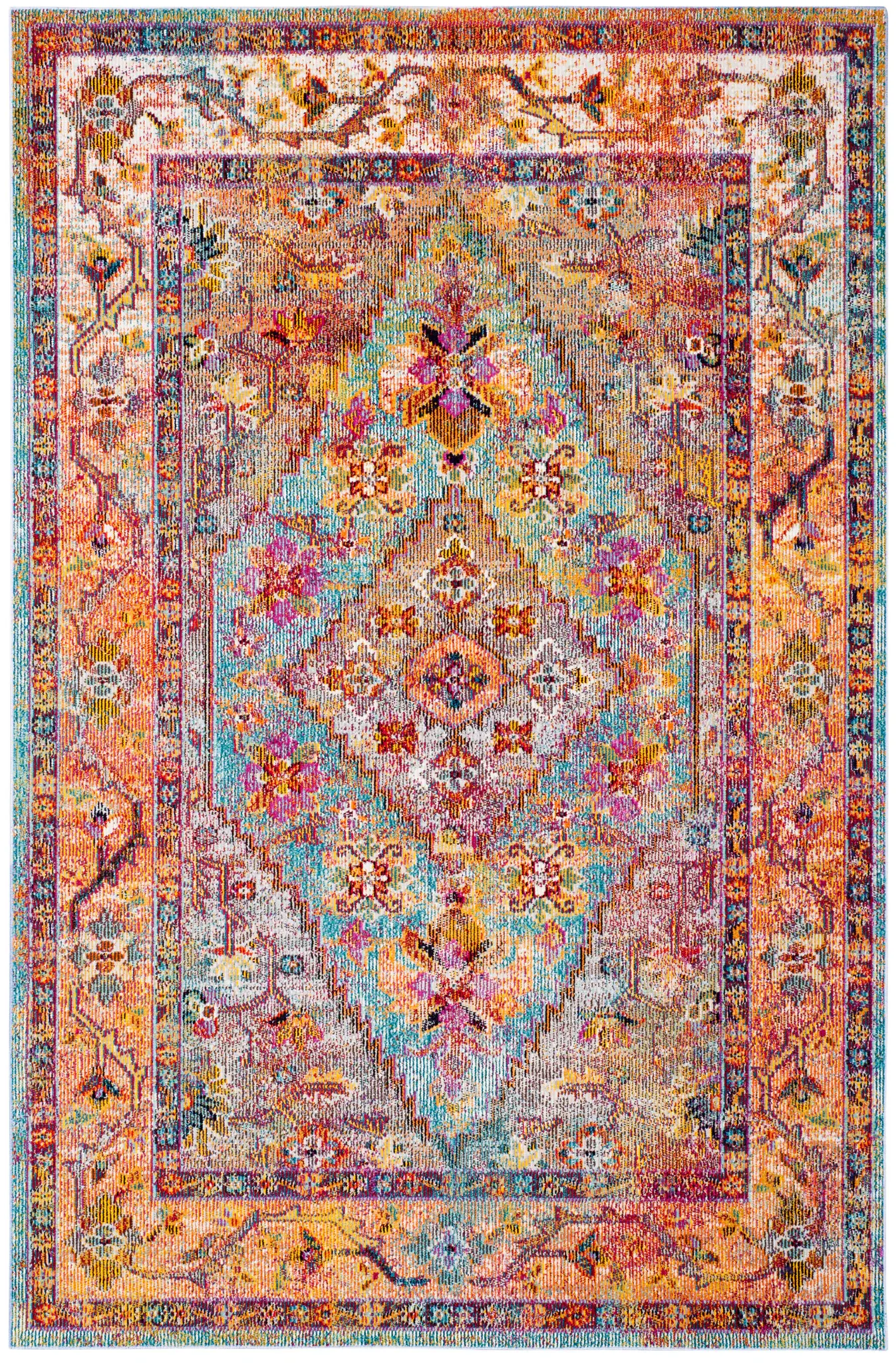 Crystal Distressed Medallion Rug