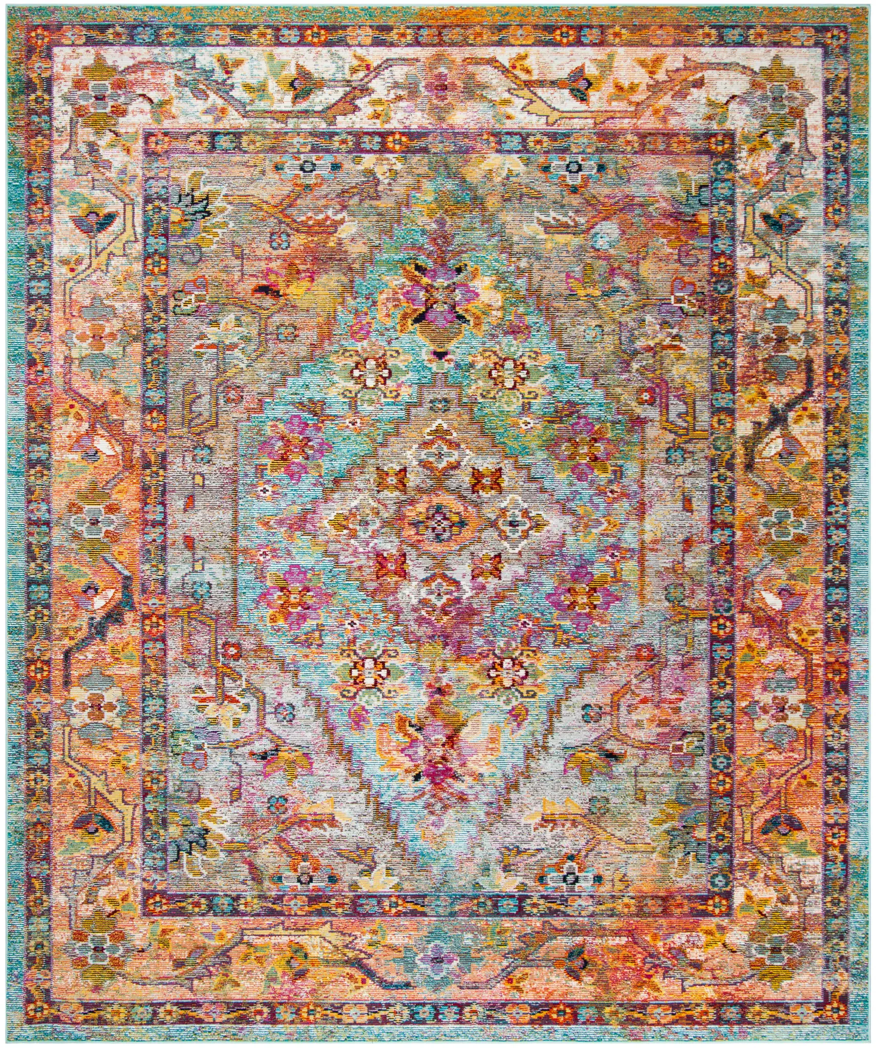 Crystal Distressed Medallion Rug