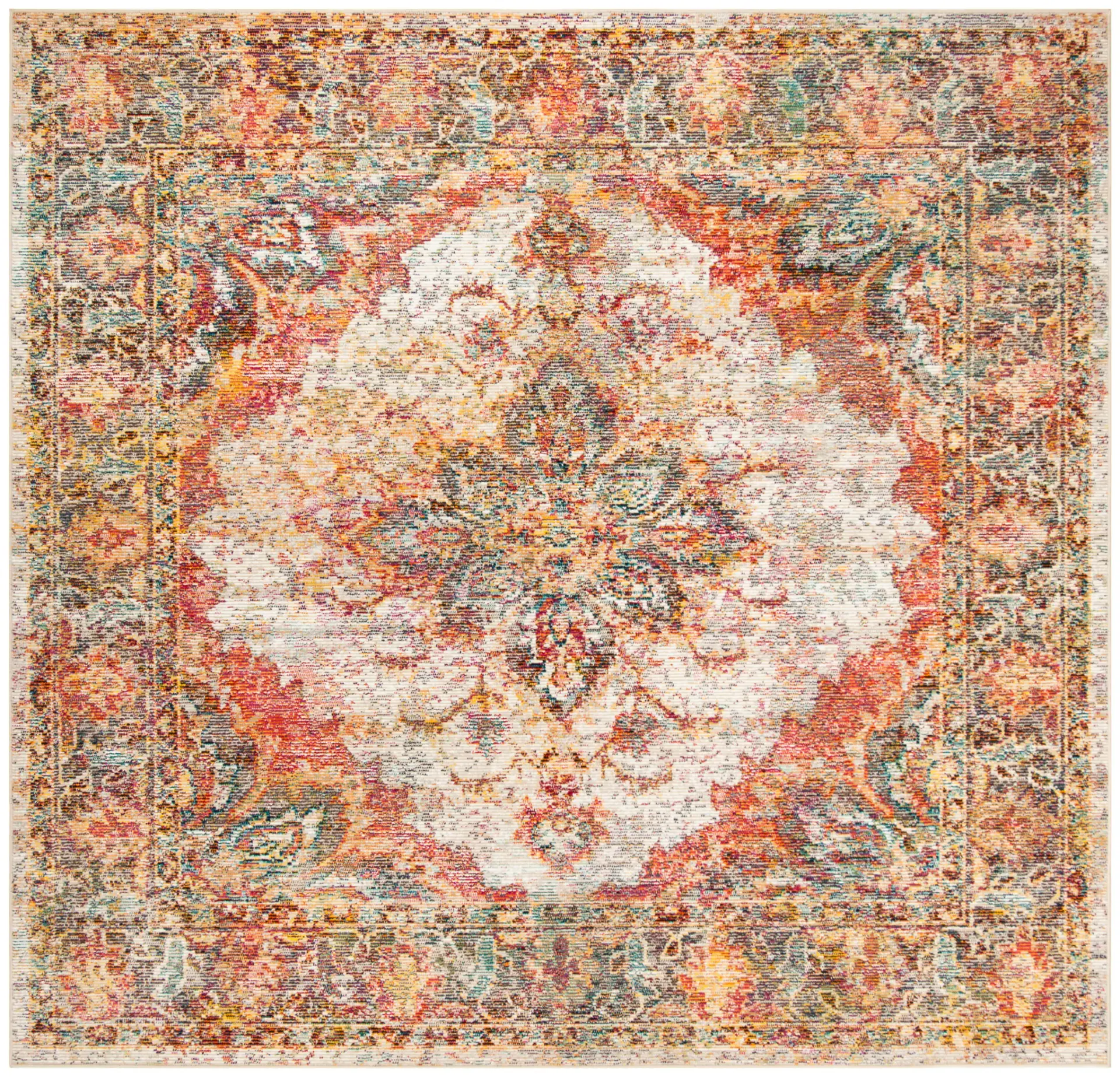 Crystal Faded Medallion Rug