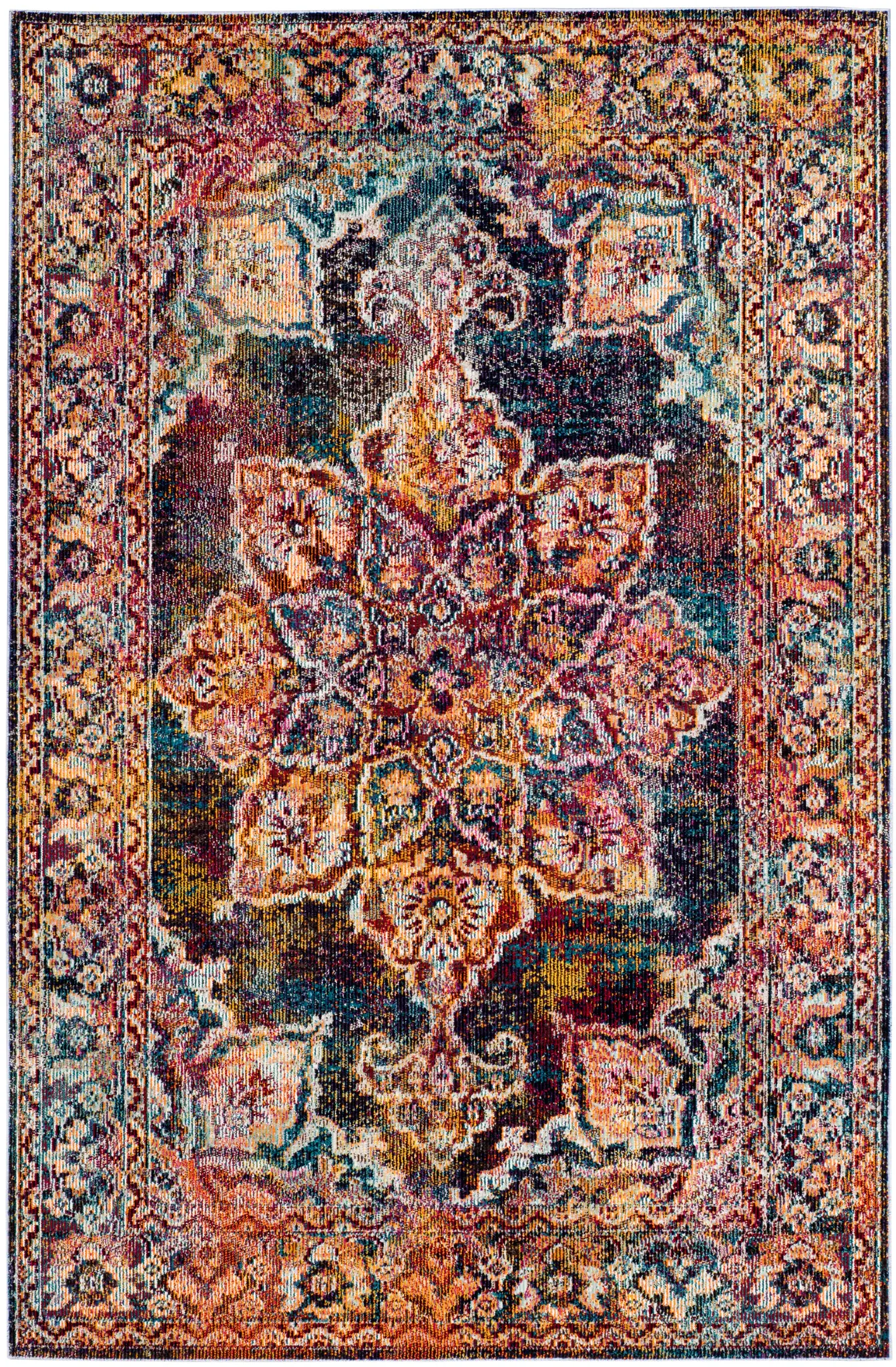 Crystal Floral Star Medallion Rug