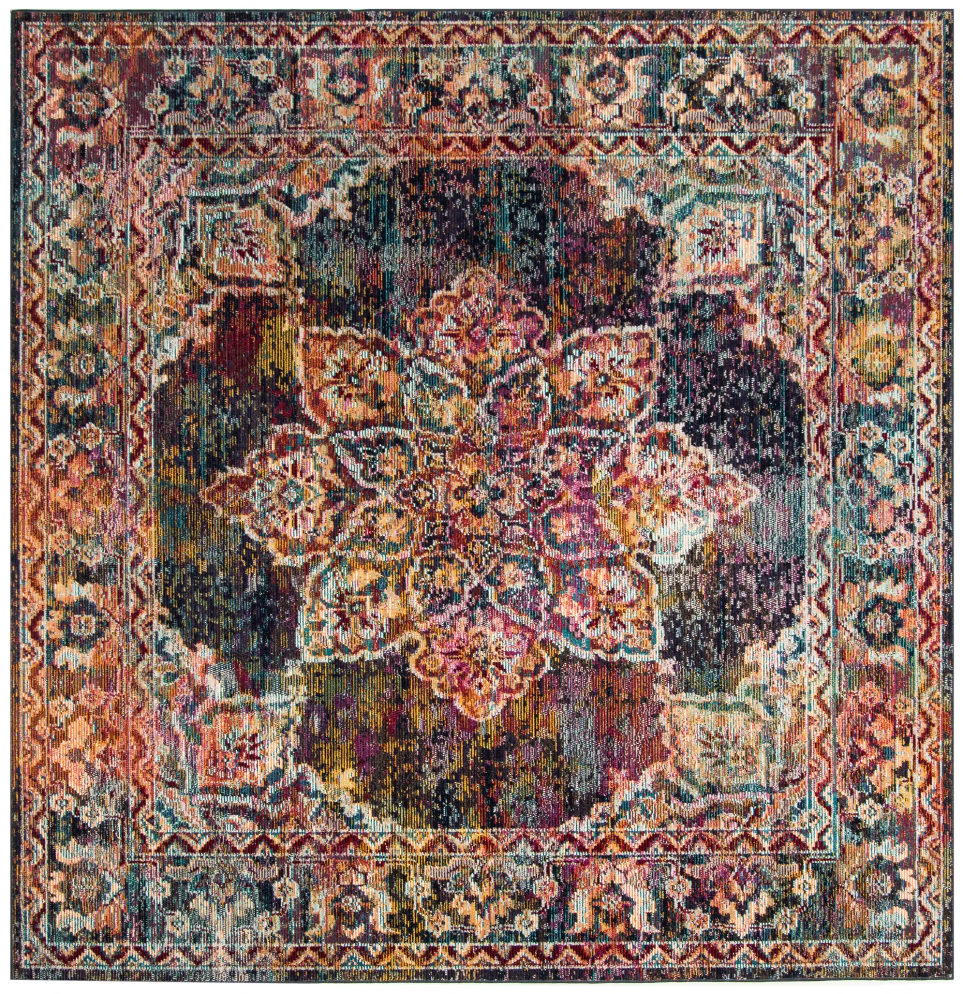 Crystal Floral Star Medallion Rug