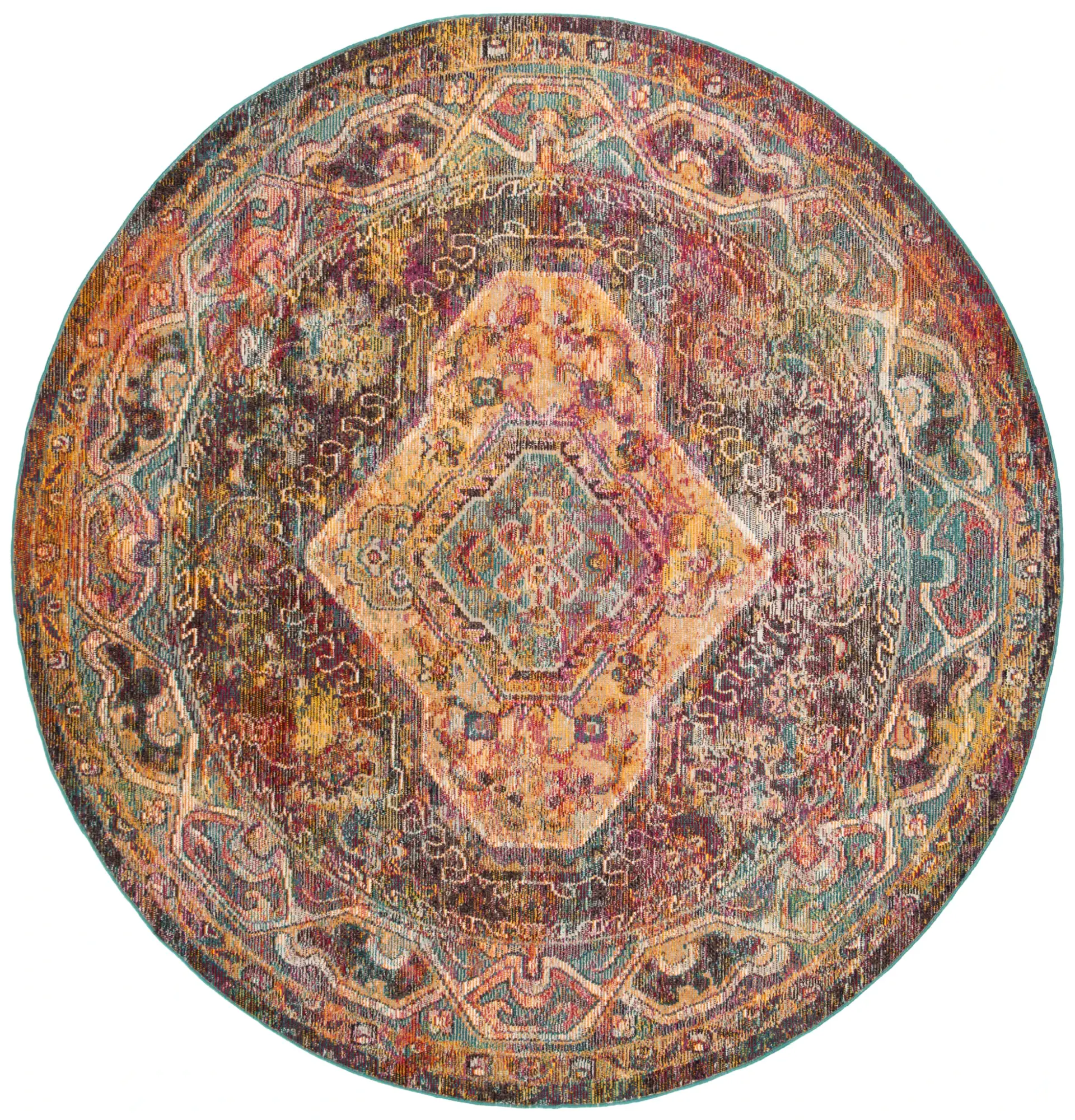 Crystal Hexagon Medallion Rug