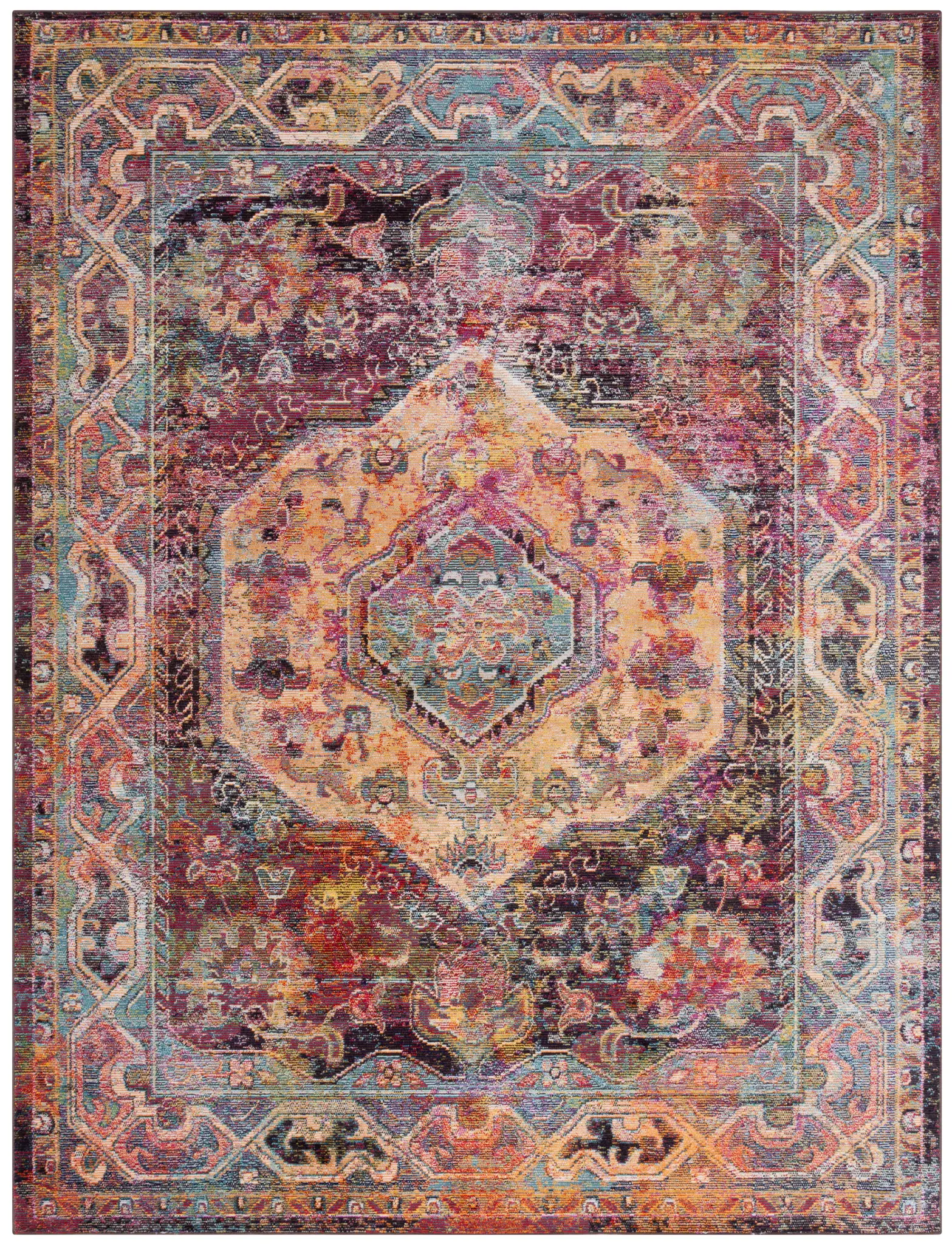 Crystal Hexagon Medallion Rug