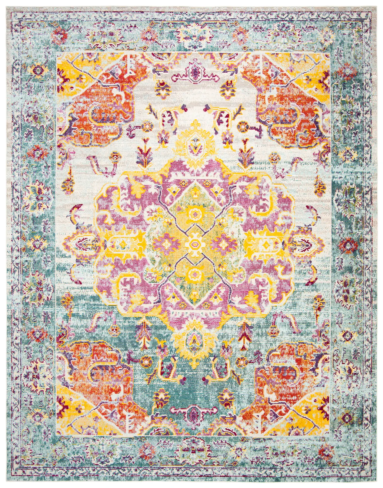 Crystal Palmette Medallion Rug