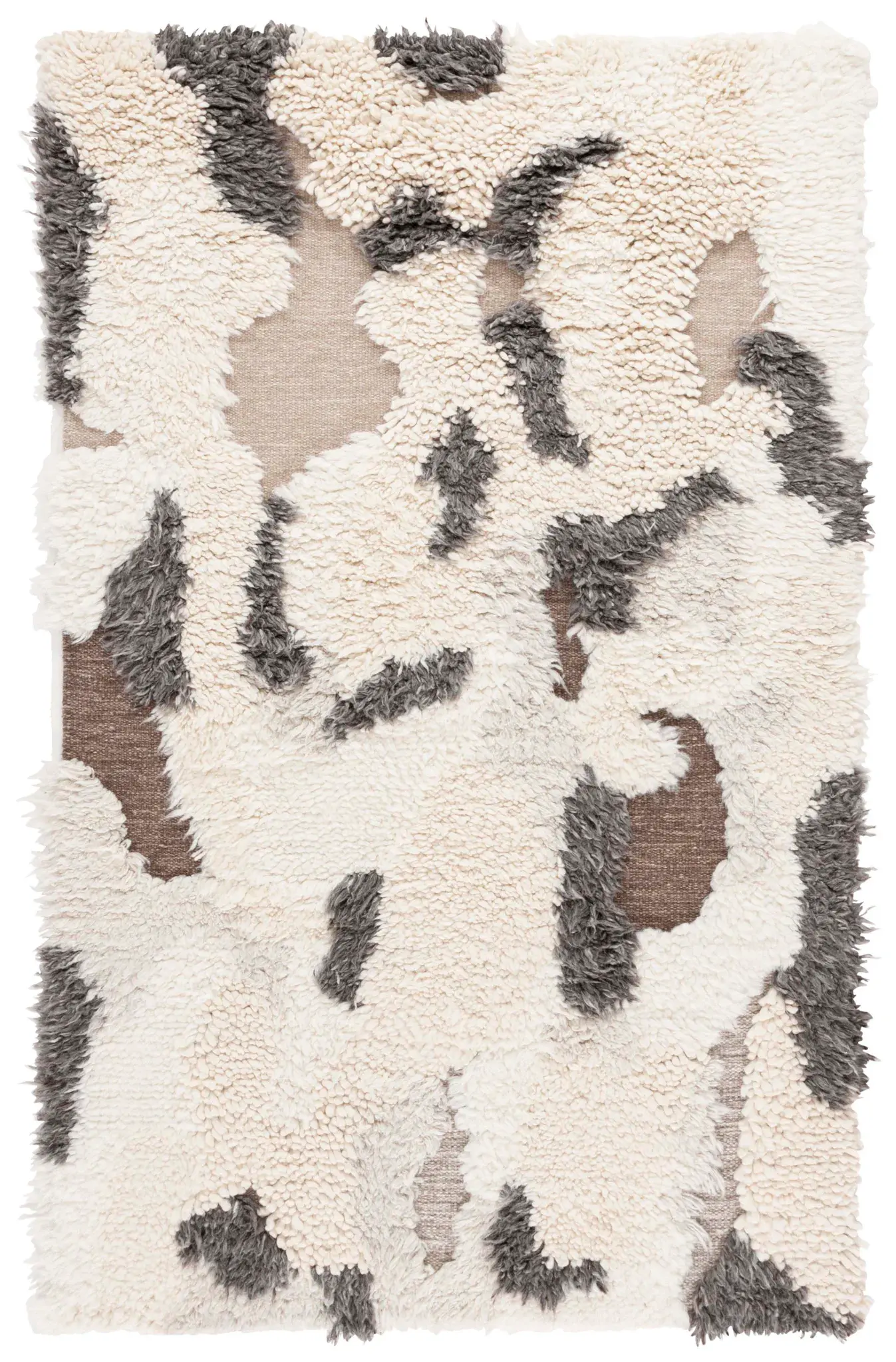 Casablanca Abstract Hand-Woven Shag Wool Rug