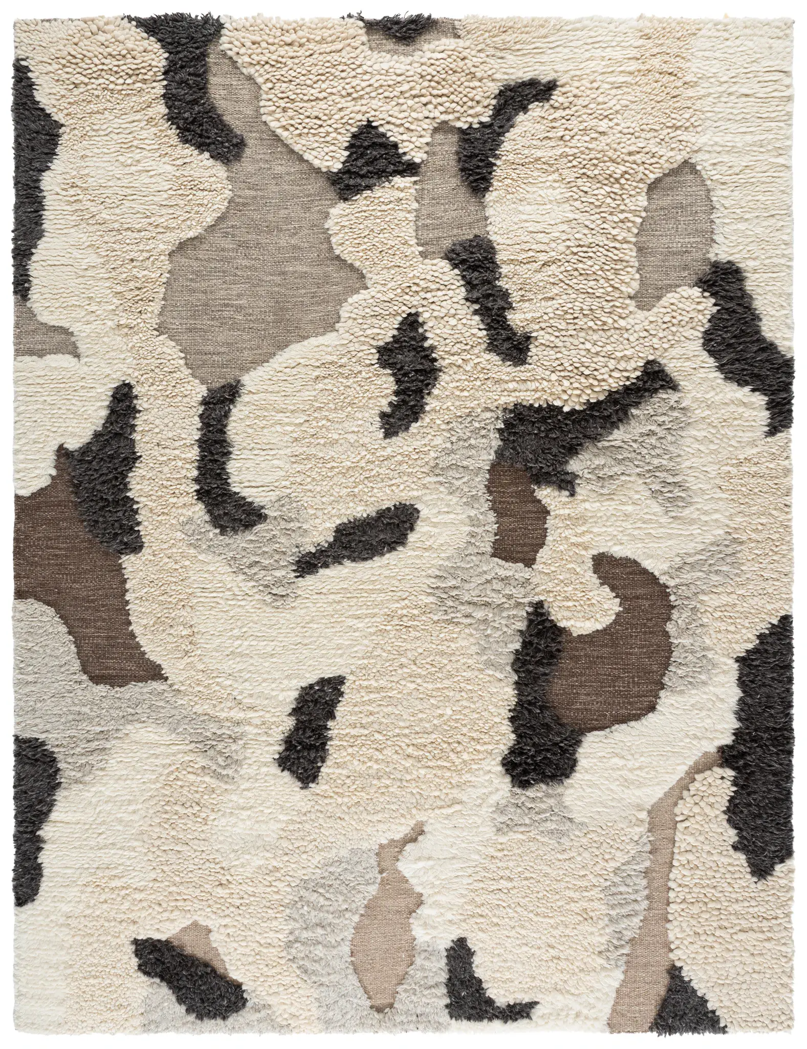 Casablanca Abstract Hand-Woven Shag Wool Rug