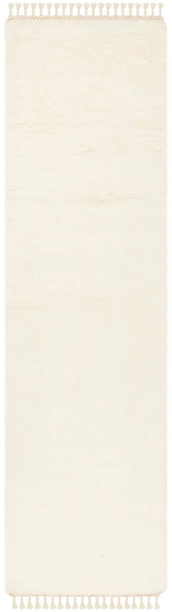 Casablanca Solid Fringe Hand-Knotted Shag Wool Rug