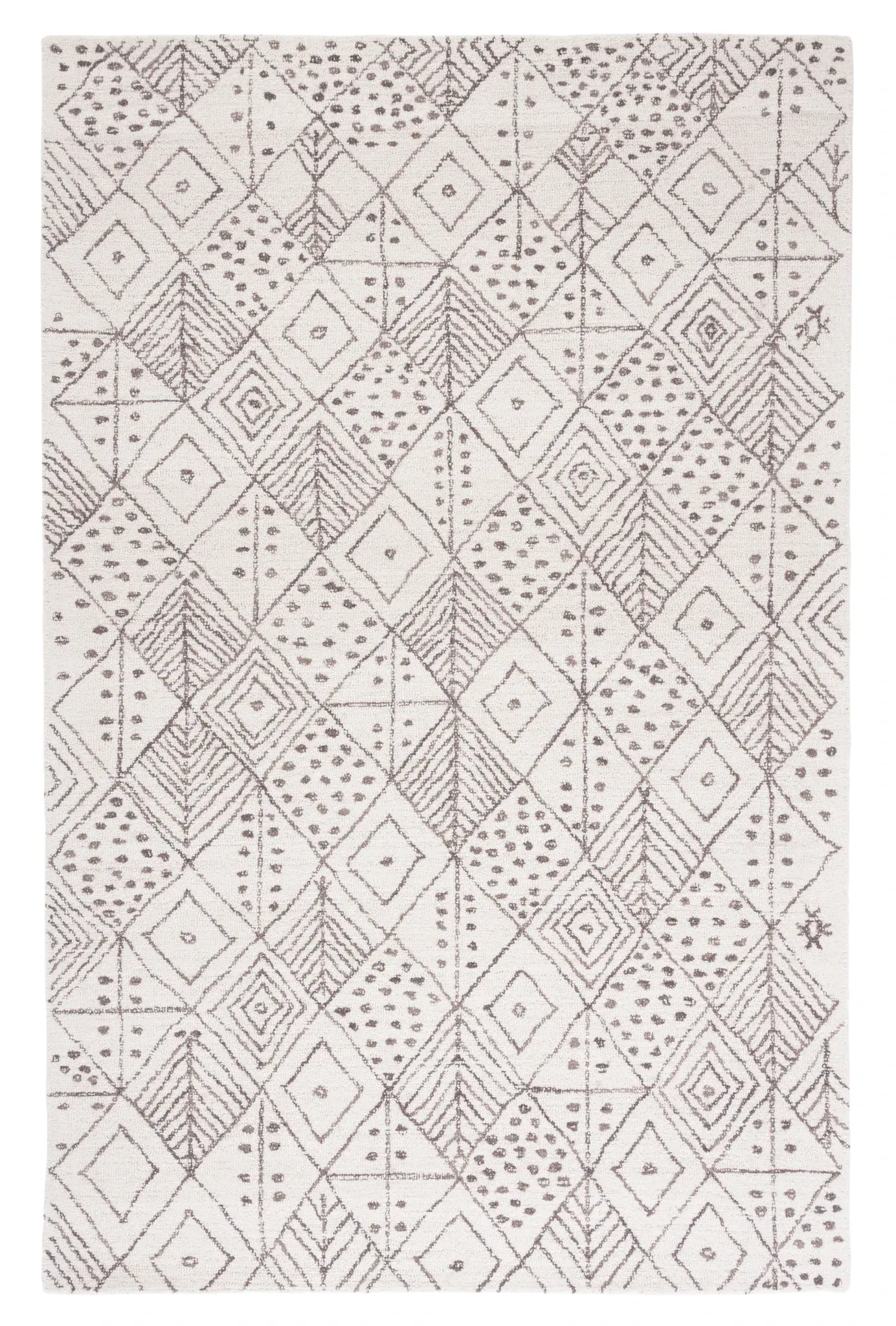 Casablanca Patterned Diamond Hand-Tufted Wool Rug