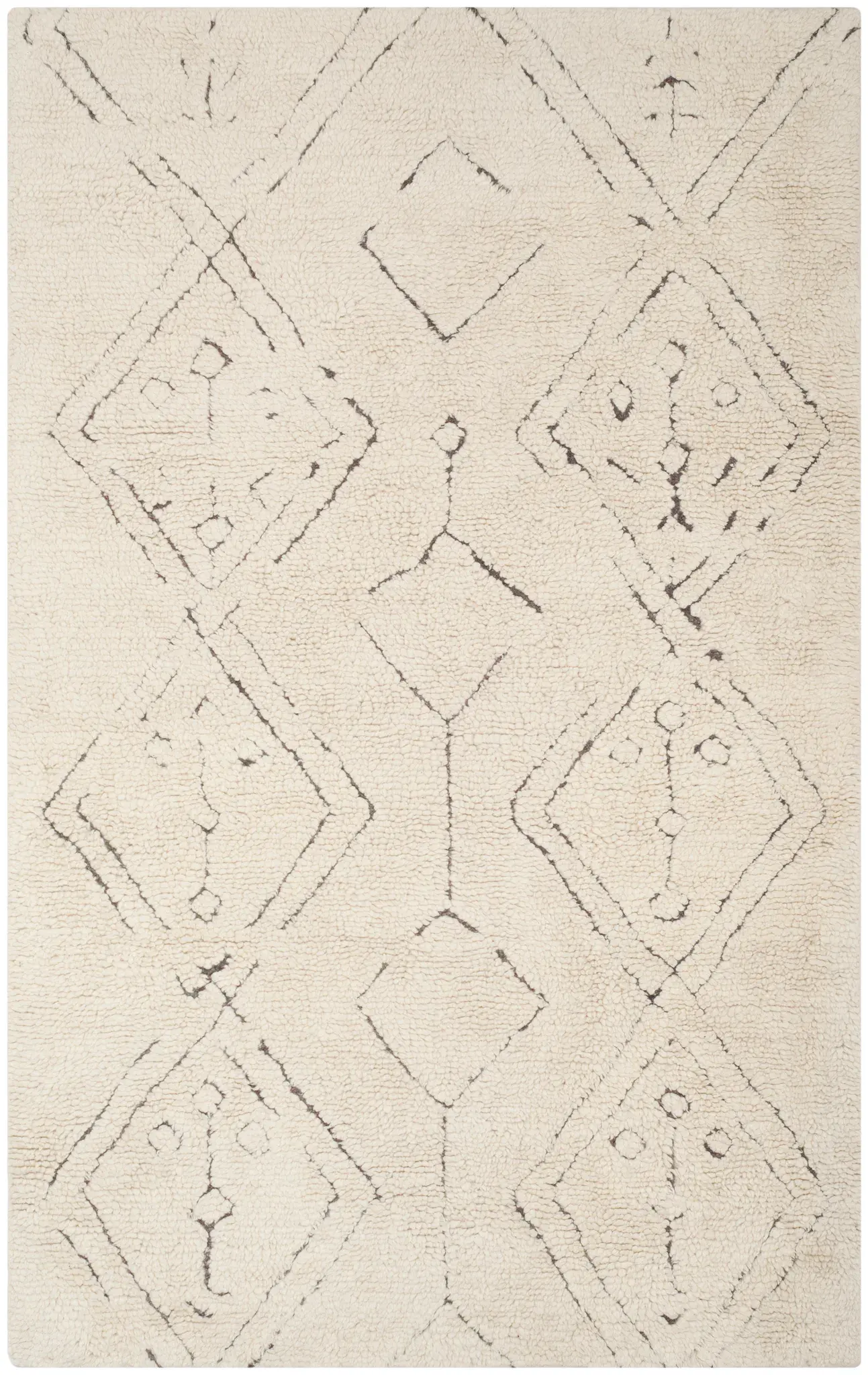 Casablanca Tribal Motif Trellis Hand-Tufted Shag Rug
