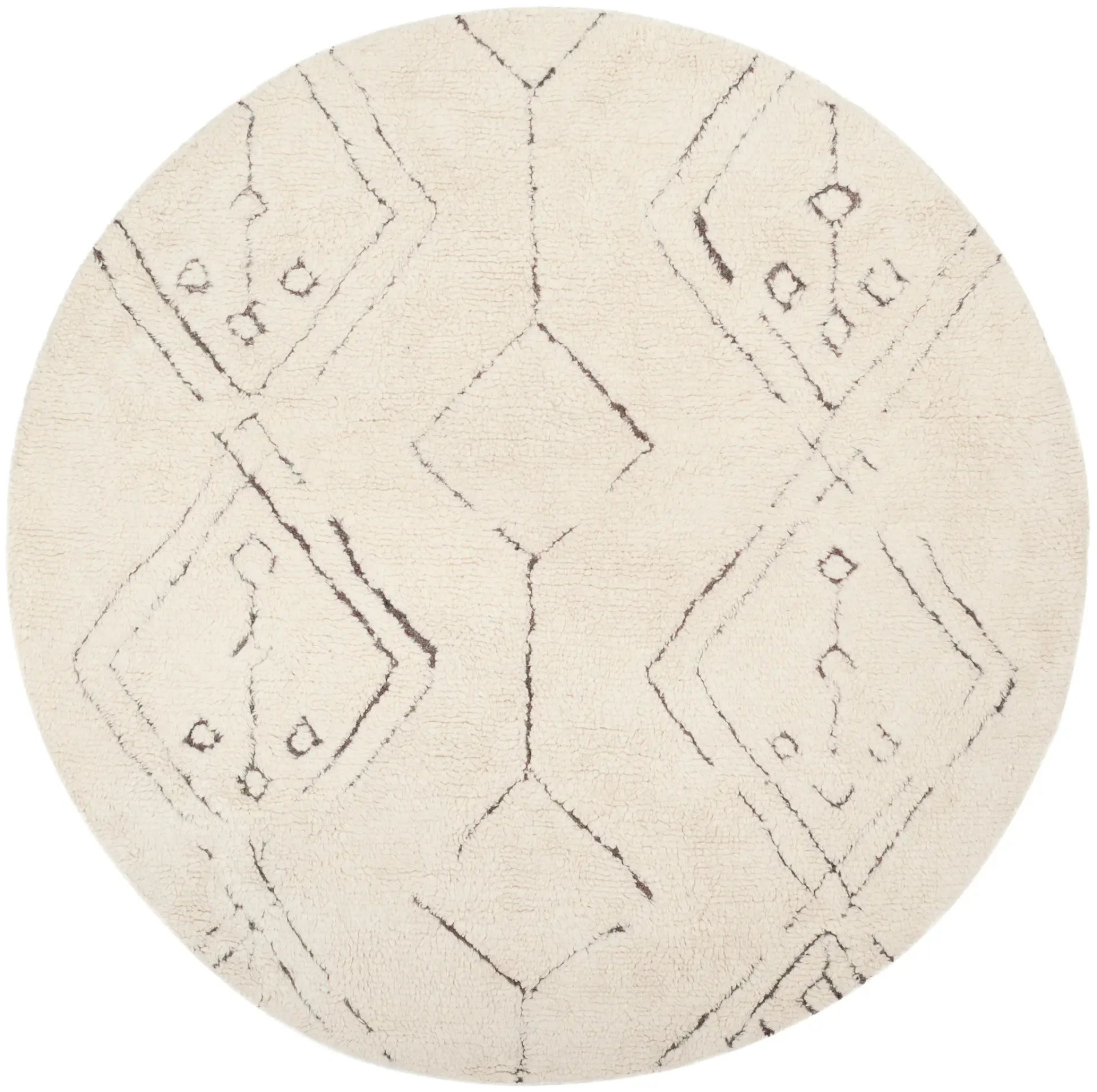 Casablanca Tribal Motif Trellis Hand-Tufted Shag Rug
