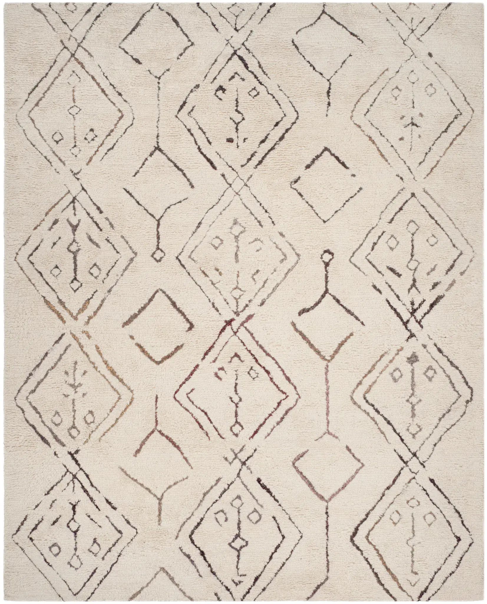 Casablanca Tribal Motif Trellis Hand-Tufted Shag Rug