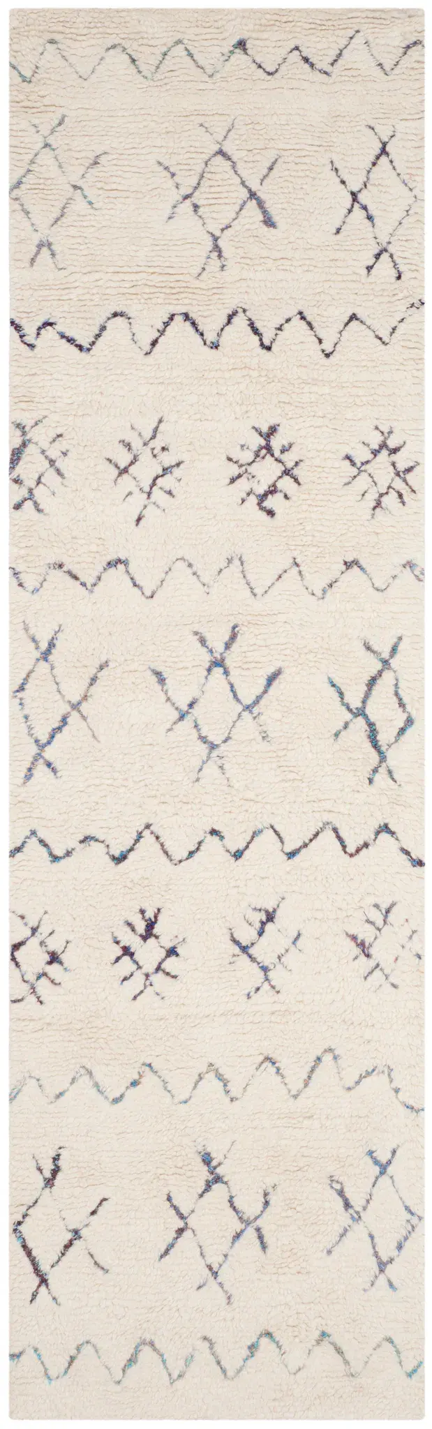 Casablanca Diamond And Zigzag Hand-Tufted Shag Rug
