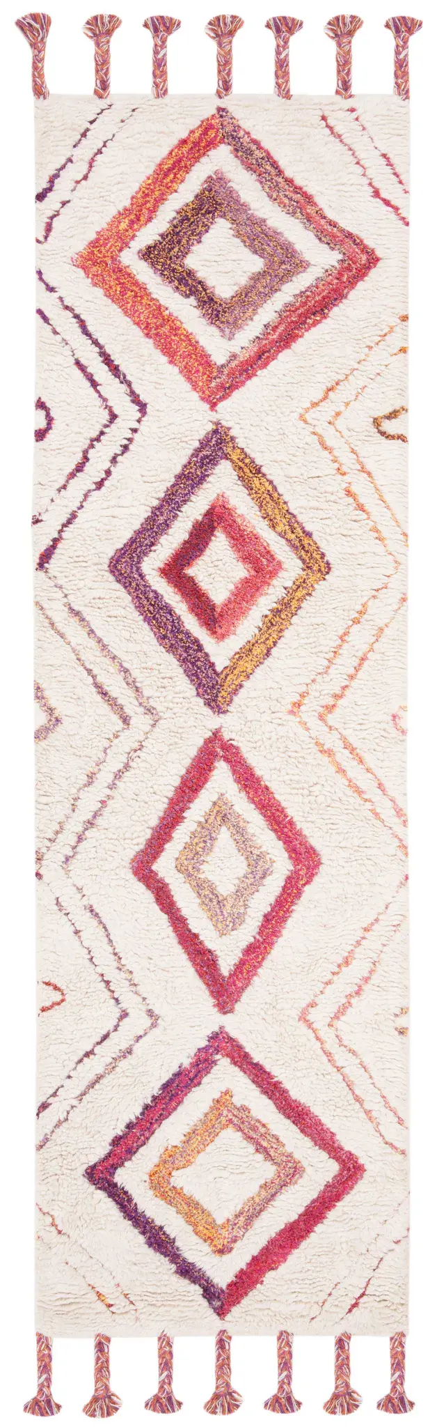 Casablanca Nested Diamond Hand-Tufted Shag Rug