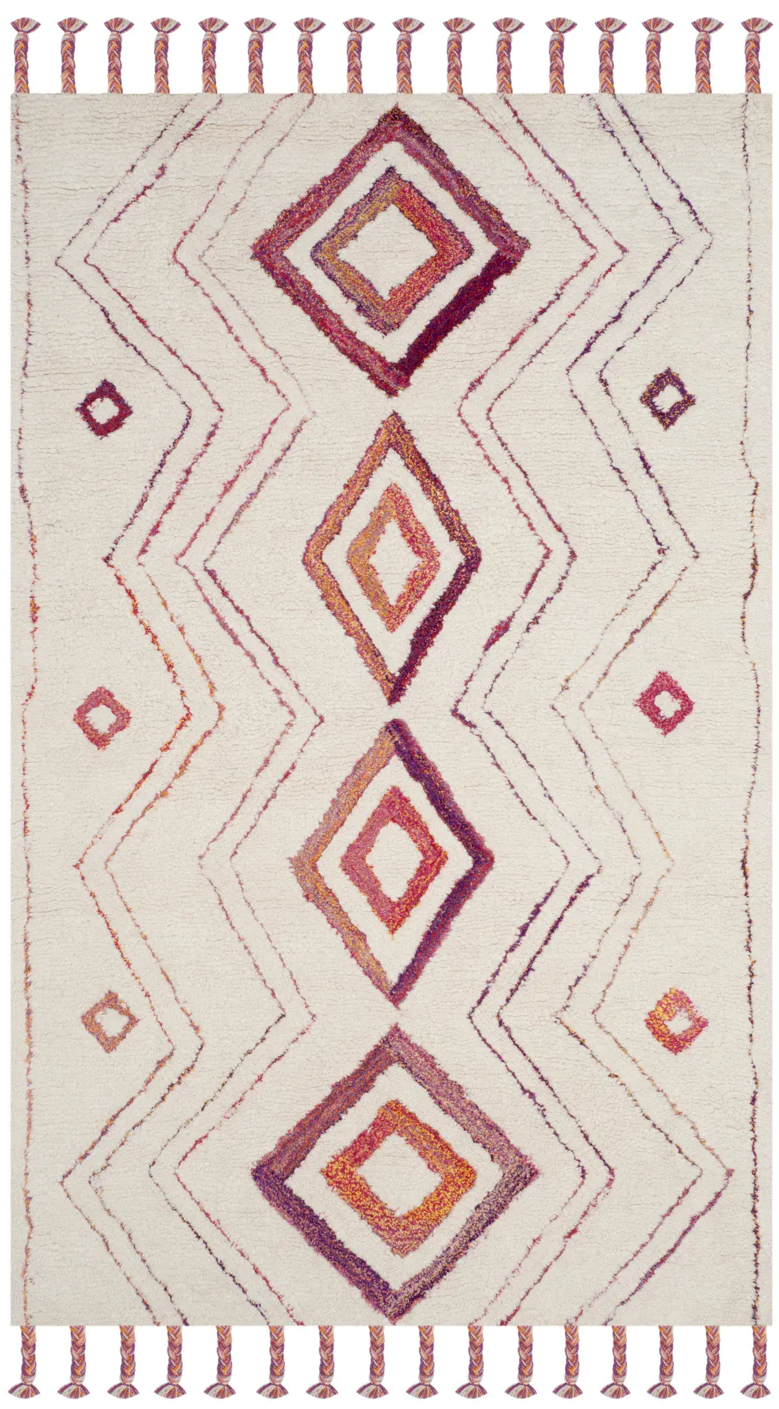 Casablanca Nested Diamond Hand-Tufted Shag Rug
