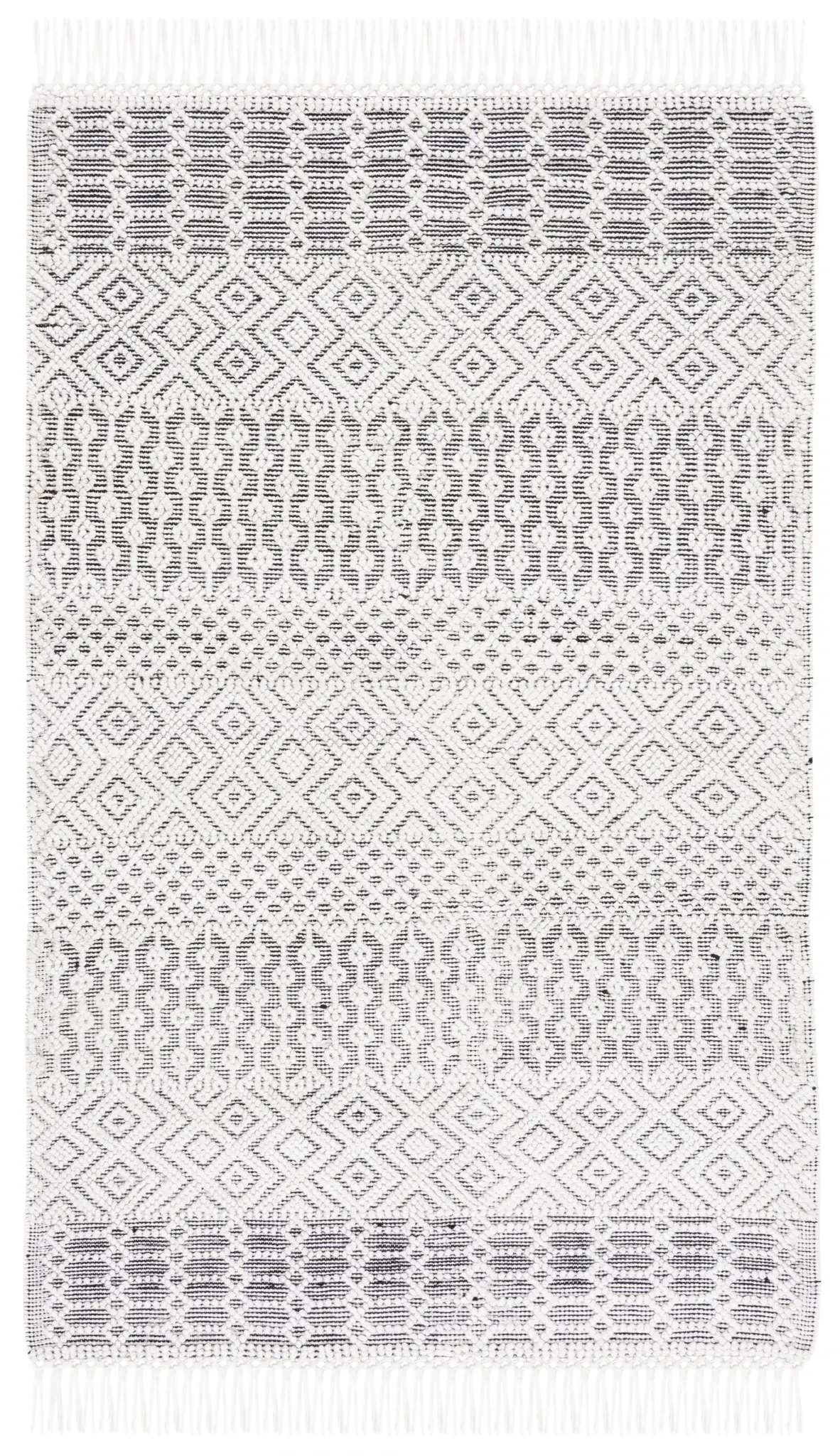 Casablanca Banded Diamond Hand-Woven Rug